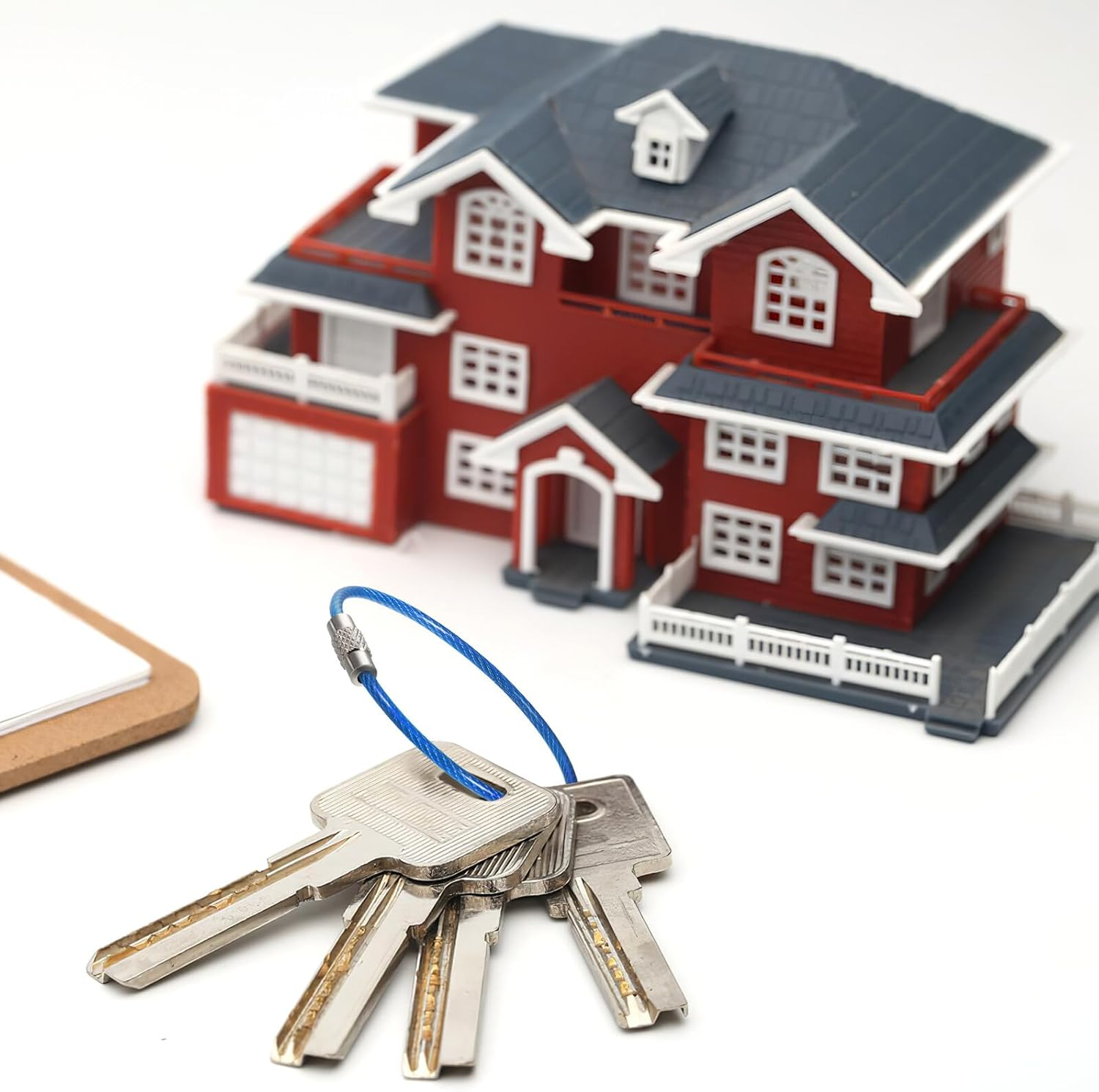 Uonlytech 16 Pcs Stainless Steel Wire Cable Key Rings Large Colored Bag Tags Multi-Functional Luggage Keychain with Buckle Easy to Use for Travel and Organization image number 4