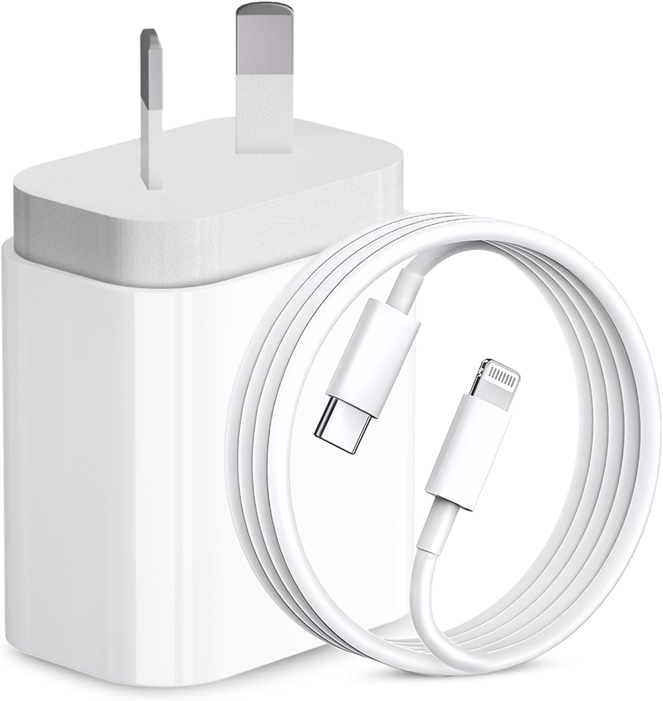 Iphone Charger, 20W USB C Charger with USB C to Lightning Cable, Phone Charger with I Phone Charger Cable, Portable Adapter for Iphone 14/13/ 12/11/ X/ 9/8, Ipad, Airpods, Apple Watch image number 5