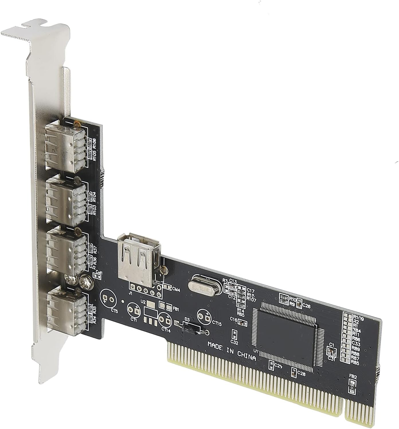 PCI Expansion Card, 4 Port USB2.0 Hub Adapter, 480Mb/S 4 X PCI to USB 2.0 Adapter Converter, Suitable for Keyboards Mice Printers Cameras