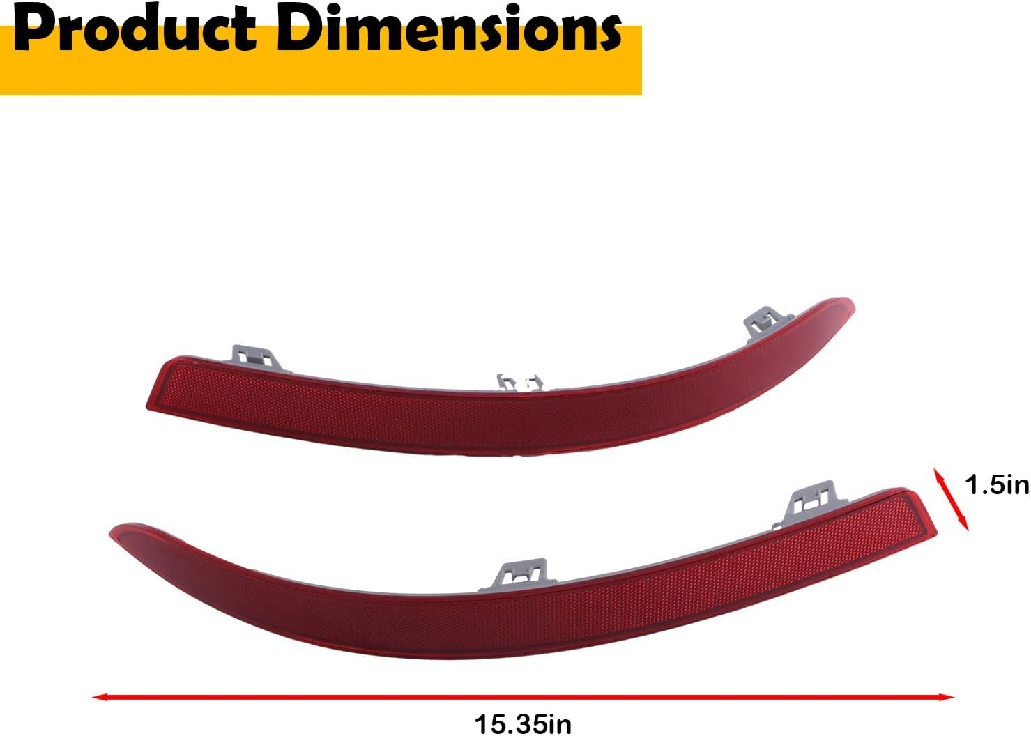 ELSOON A1668200474 A1668200374 2Pcs Rear Bumper Reflector Compatible with Mercedes-Benz GL Class GL350 GL450 GL500 GL550 GL63 AMG 2013-2016 GLS450 2017-2019 image number 5