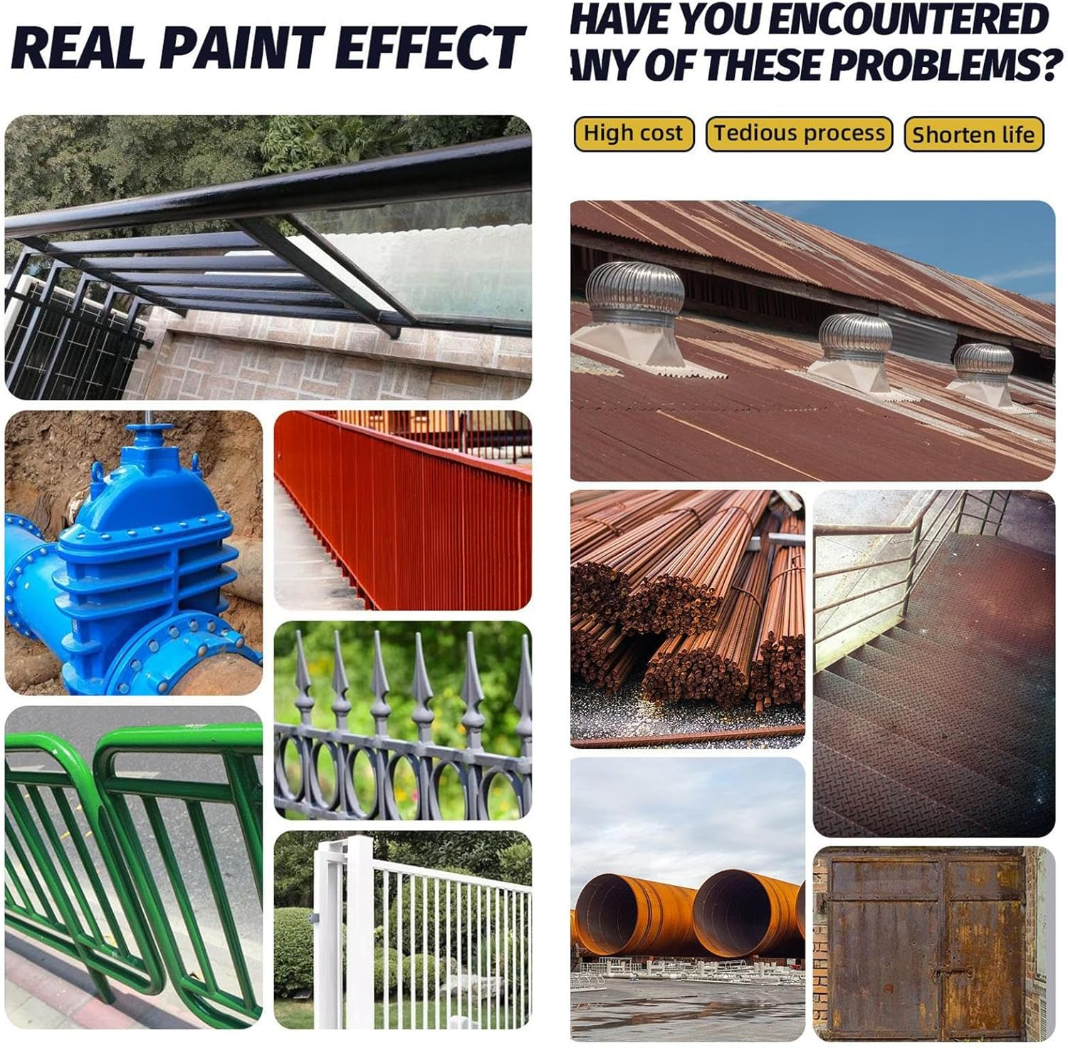 Rust Conversion Paint - 300G Rust Inhibitor for Metal - Protective Dissolver Primer Coating Automotive Vehicles Grills Boat Chassis Truck Bolts Car image number 5