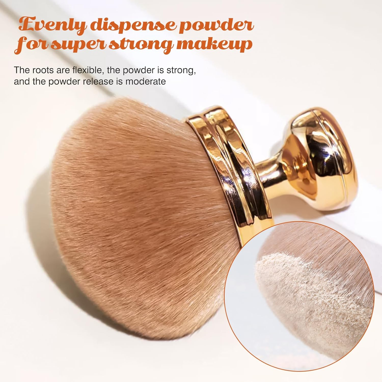 Make up Brush, Beautiful Powder Brush, Large, Body Brush, Powder Brush, Large Makeup Brush for Blush, Body Bronzer Brush, Bronze Blend Powder Brush, Extra Concealer Sun Protection Applicator, Body image number 2