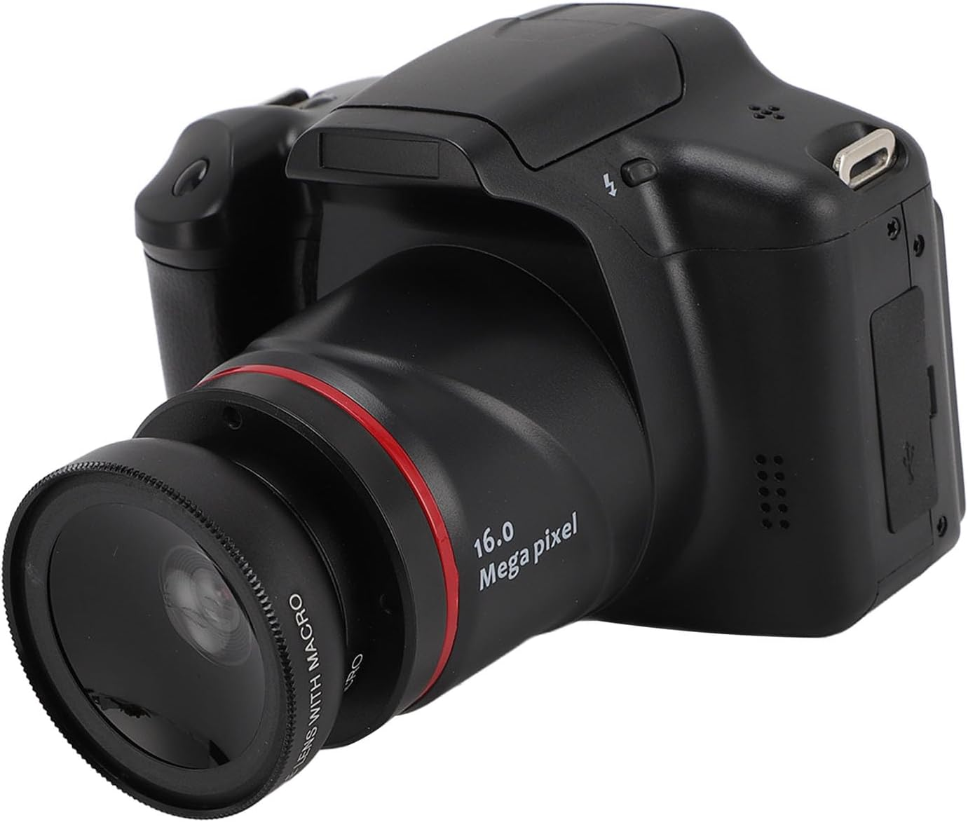 16MP Digital Camera for Photography, FHD 1080P Camera, 16X Digital Zoom Camera with 180 Degree Folding Screen, Portable Vlogging Camera for Kids and Teens image number 2