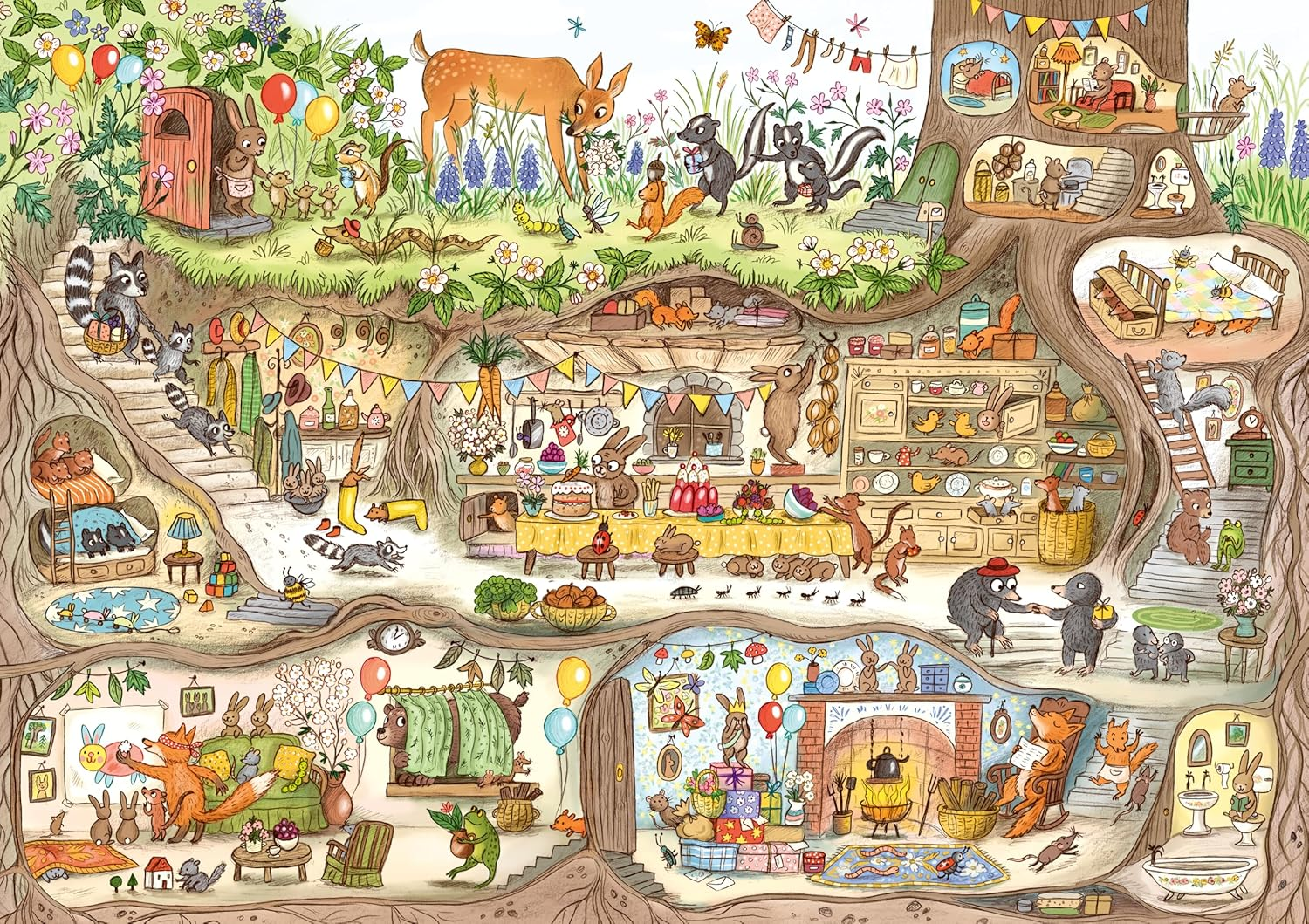 Bunny'S Birthday Puzzle: a Magical Woodland (100-Piece Puzzle)