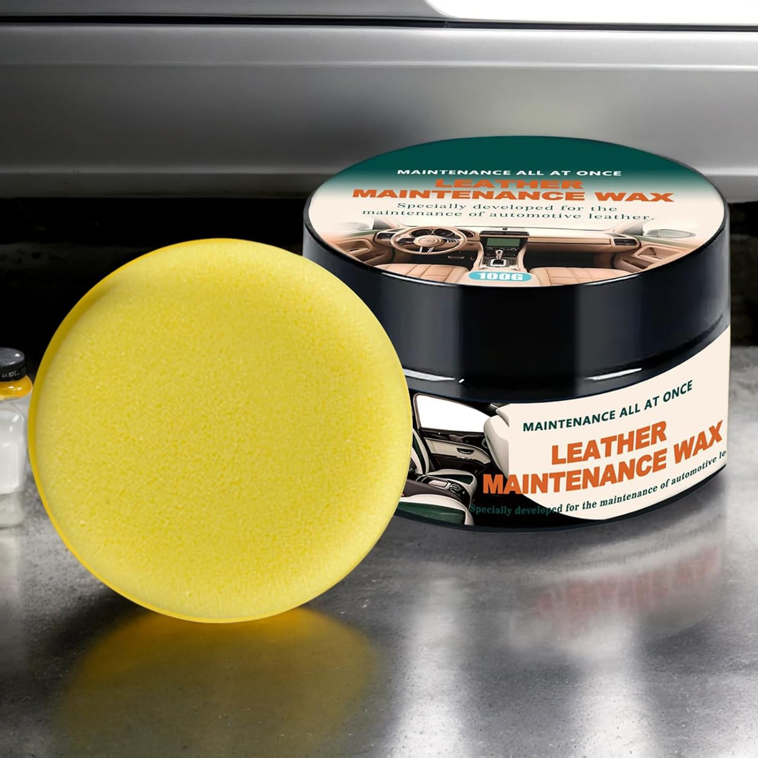 Trim Restorer Automotive - Portable Scratch Repair Wax,100G Automotive Wax Safe Long Lasting Cleaner Coating Paste Detailing Supplies for Wheel image number 3