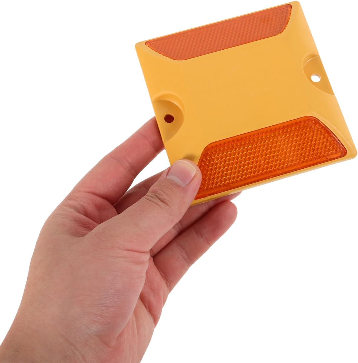 Tofficu 10Pcs Reflective Road Markers Plastic Driveway Markers Double-Sided Reflective Pavement for Traffic Safety and Speed Reduction in Parking Lots and Roads