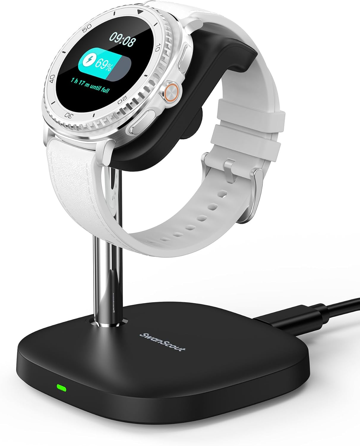 Swanscout Charger Stand for Samsung Watch, Fast Charging for Samsung Galaxy Watch 7/Ultra/6/6 Classic/5/5 Pro/4/3/Active 2, Swanscout 505S