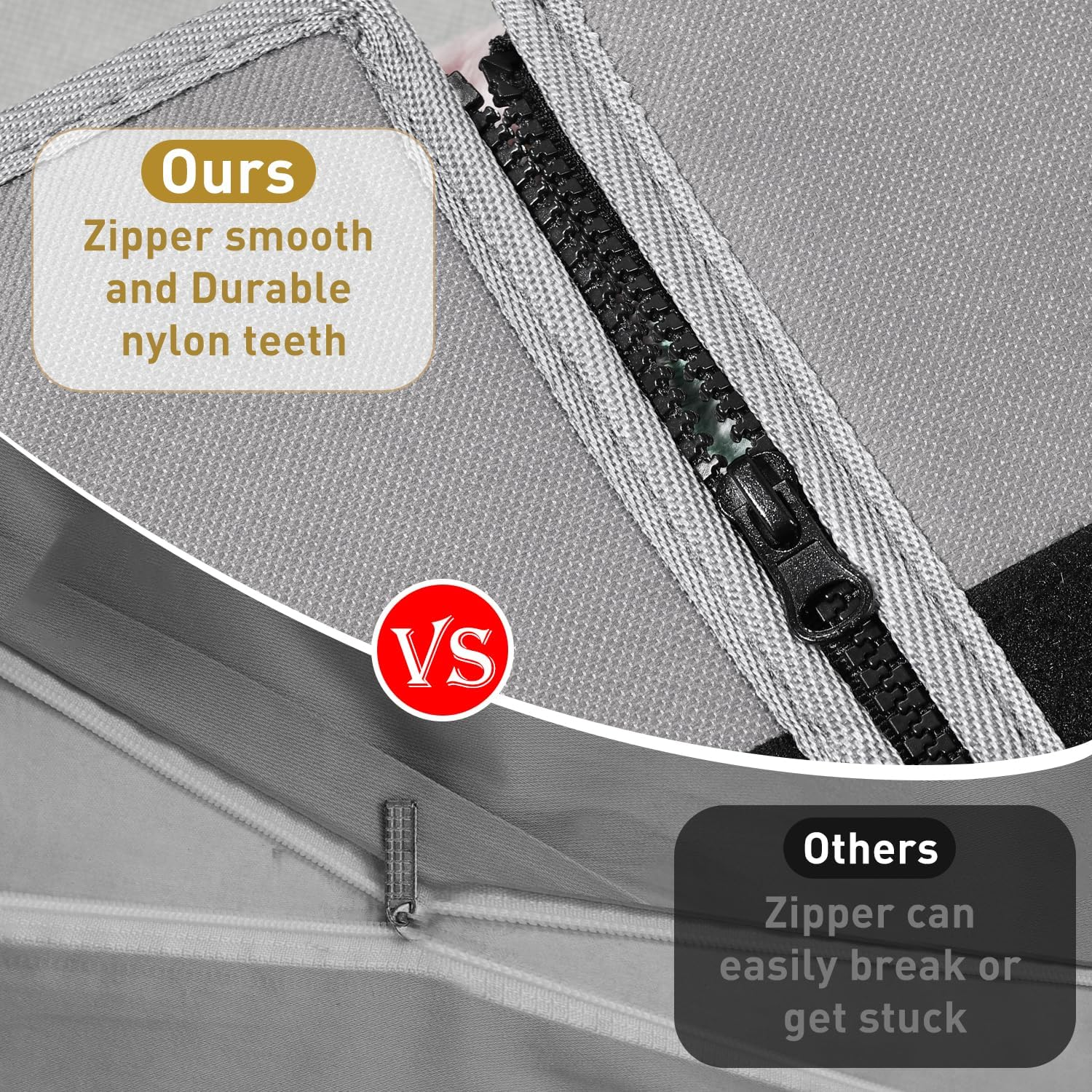 Jabykare 8 Pack Bed Sheet Organisers - Foldable Bedding Sheet Organiser with Window Xl(King & Queen Size) for Linen, Closets, Wardrobe, Home Storage & Organisation (Grey) - Beige image number 7