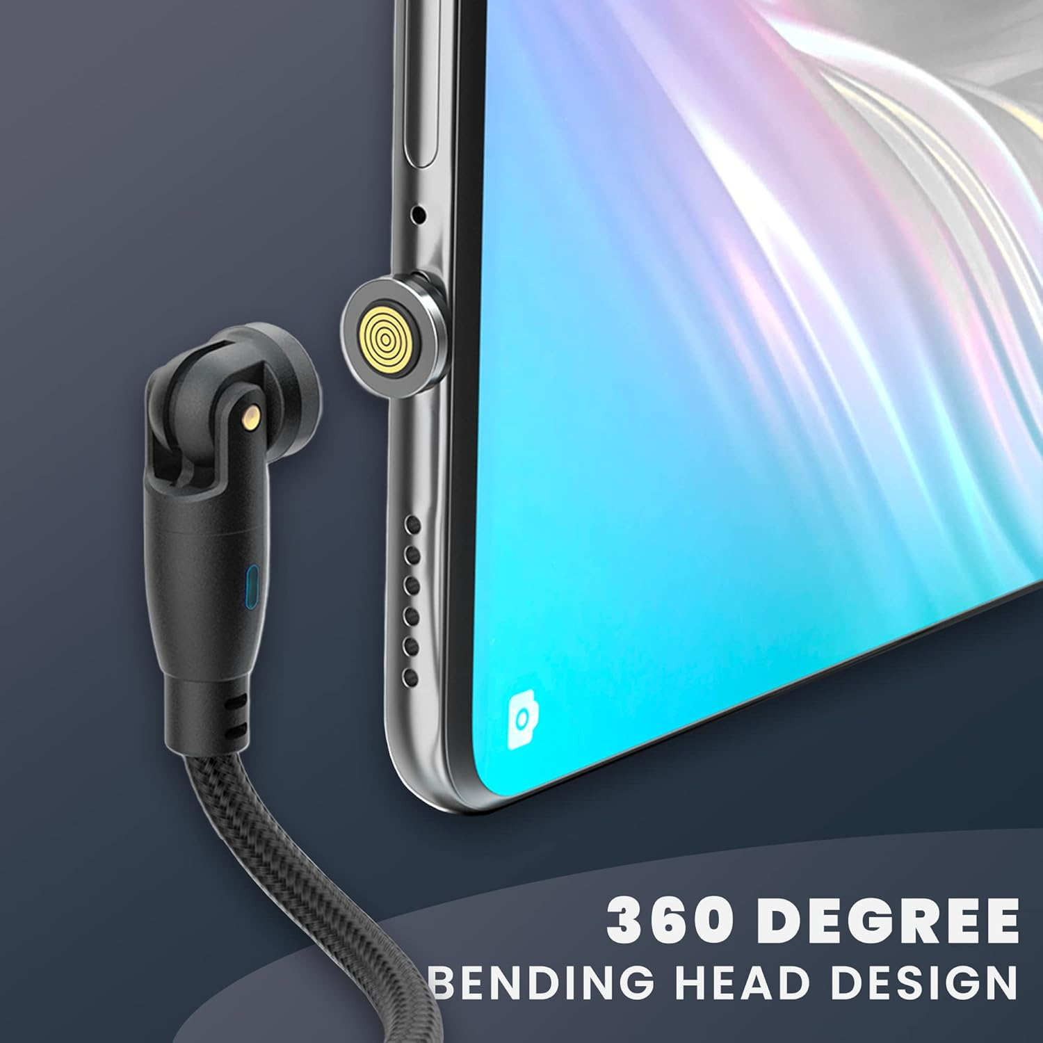 Magnilink 360 PRO 100W Magnetic USB C Phone Charger (Pack of 2) - 6 in 1 Magnet Charging Cable Fast Charging & Data - Works with I-Products, Type-C and Micro USB (Onyx Black) image number 5