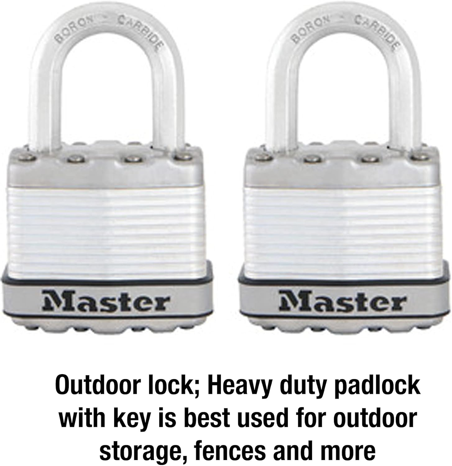 Master Lock M1XT Magnum Heavy Duty Padlock with Key, 2 Pack Keyed-Alike, Silver image number 4