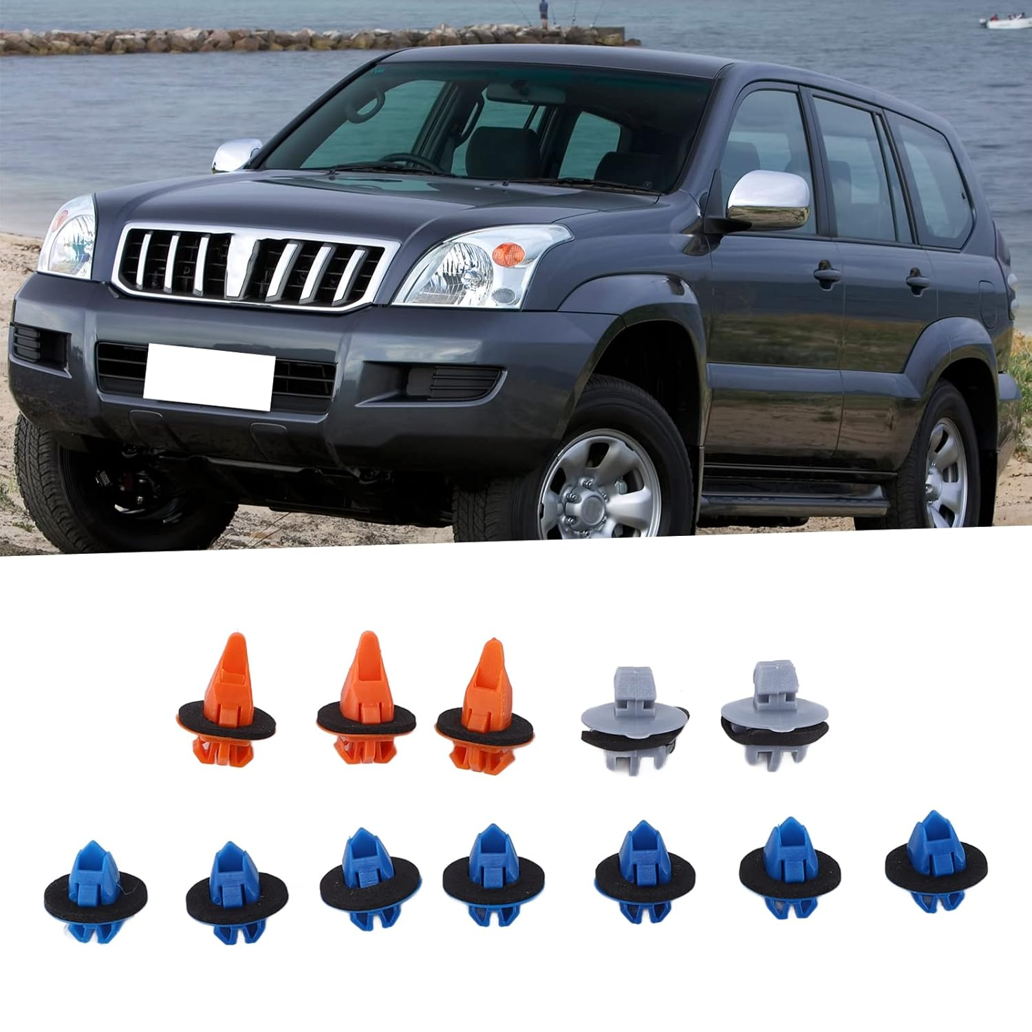 Prado 120 Front Door Trim Body Formite Durable Holder Clips for the Car Flack Plate Easy Replacement for the Prado 120 Series
