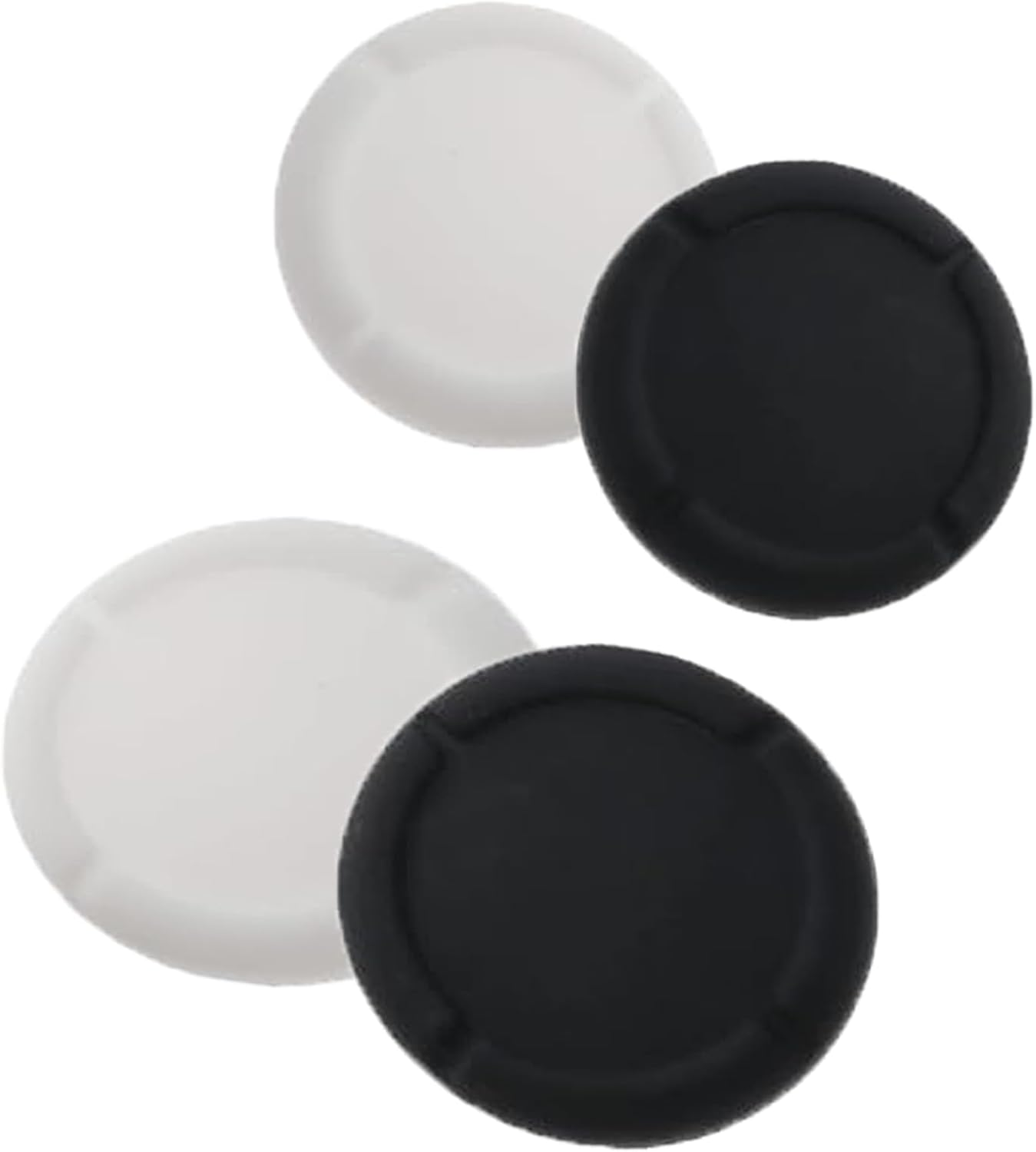 ONBPIY Thumb Grip Replacement Soft Silicone Analog Joystick Caps 2 Pairs for Nintendo Switch Joy-Con Comfortable Anti-Slip Black White for Switch Lite image number 2