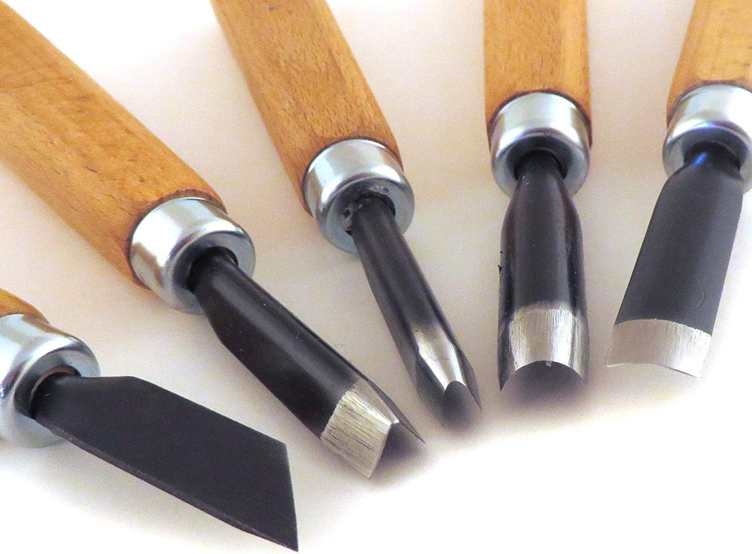 Narex Starter Wood Carving Chisel Set with Block of Wood, 5 Pcs image number 3