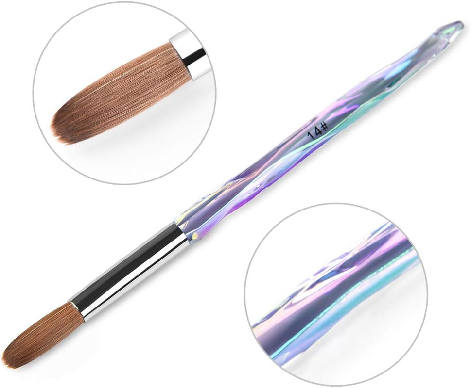 KADS Nail Symphony Acrylic Brush Nail Art Brush Scalp Nail Brush Nail Art Dedicated Brush Acrylic Nail (14#)