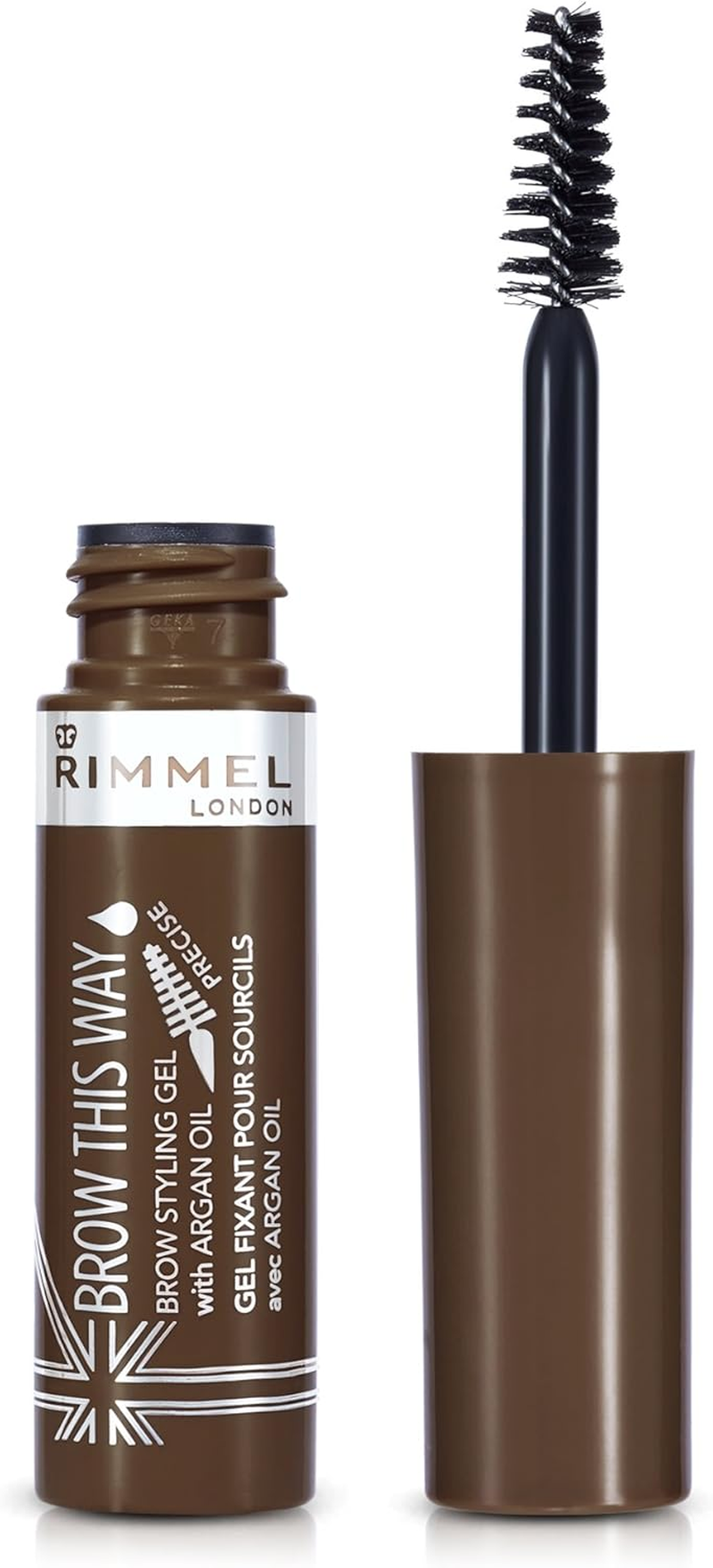 Rimmel London, Brow This Way Eyebrow Gel with Argan Oil, Clear, 12.82G