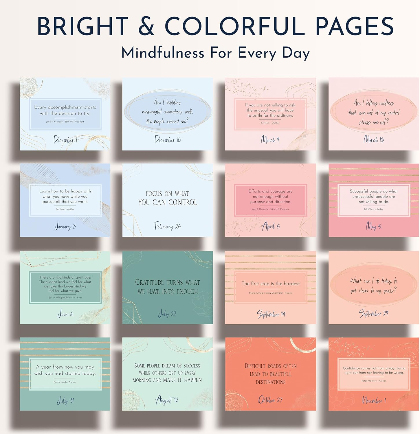 RYVE Motivational Calendar - Daily Flip Calendar with Motivational Quotes - Inspirational Love Gifts for Women, Office D&eacute;cor/Office Gifts, Desk Decorations for Women, Pink - Path Of Legend image number 6