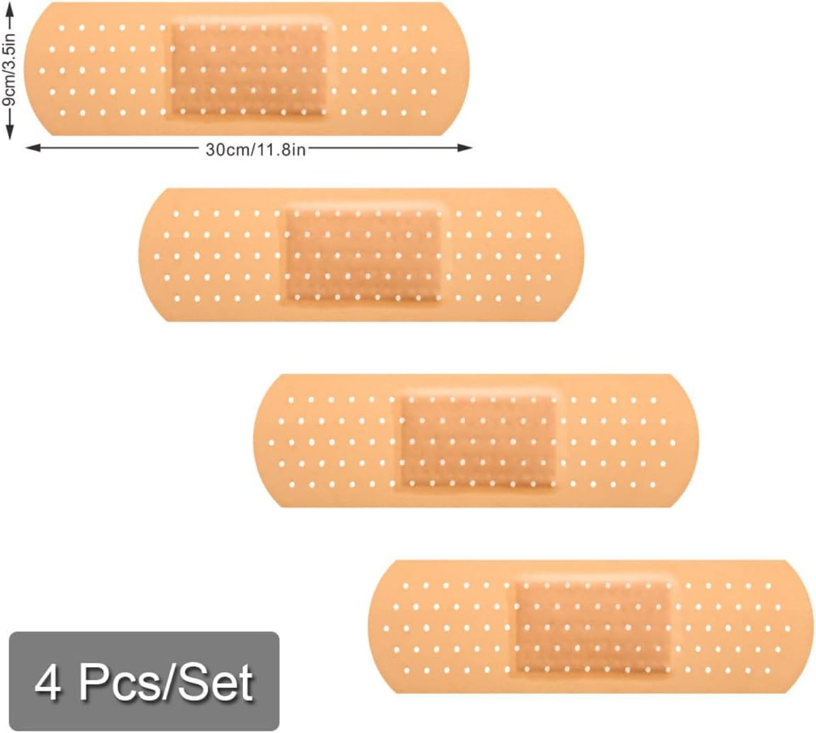 Car Band Aid Sticker Decals, Funny Automotive Band Aid Magnet Sticker, Giant Car Bumper Stickers Large Bandage Magnetic Decals Car Decoration Band Aid Sticker for Car Dent Truck Vehicle, Set of 4 image number 1