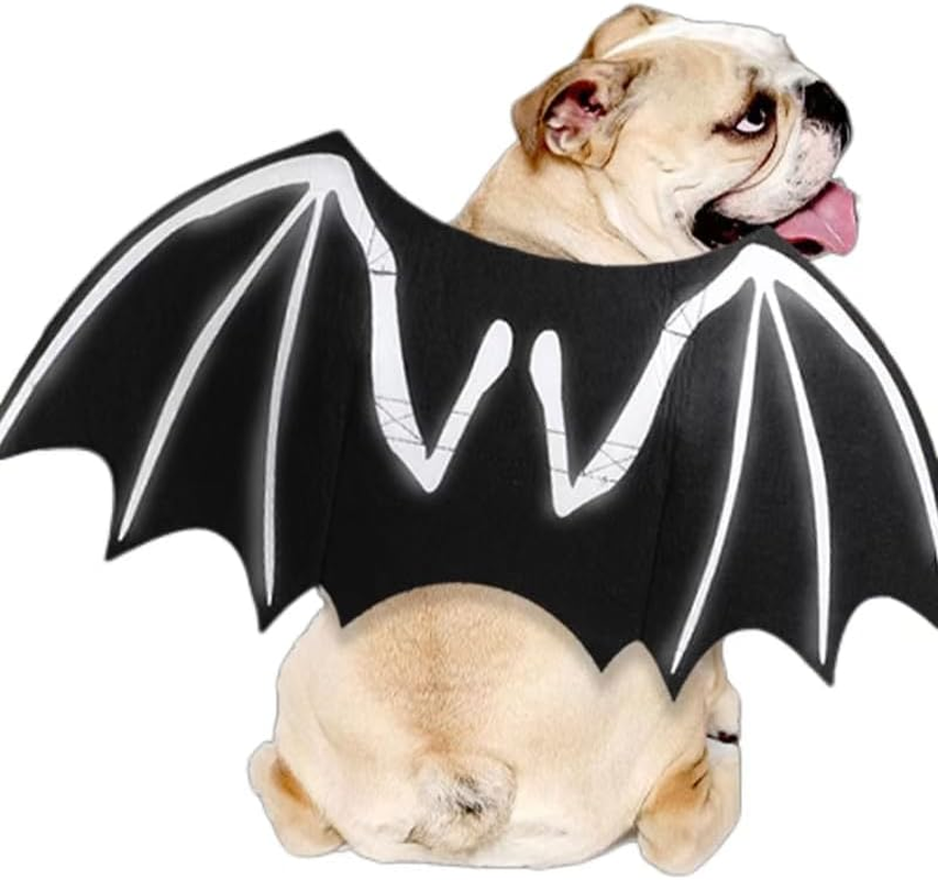 Dog Bat Costume Dog Wing Dog Halloween Costumes for Dogs, Dog Cat Bat Wings Halloween Pet Bat Wings for Small Medium Large Dogs, Dog Cosplay Costume Halloween Christmas Party (Black, L) image number 2