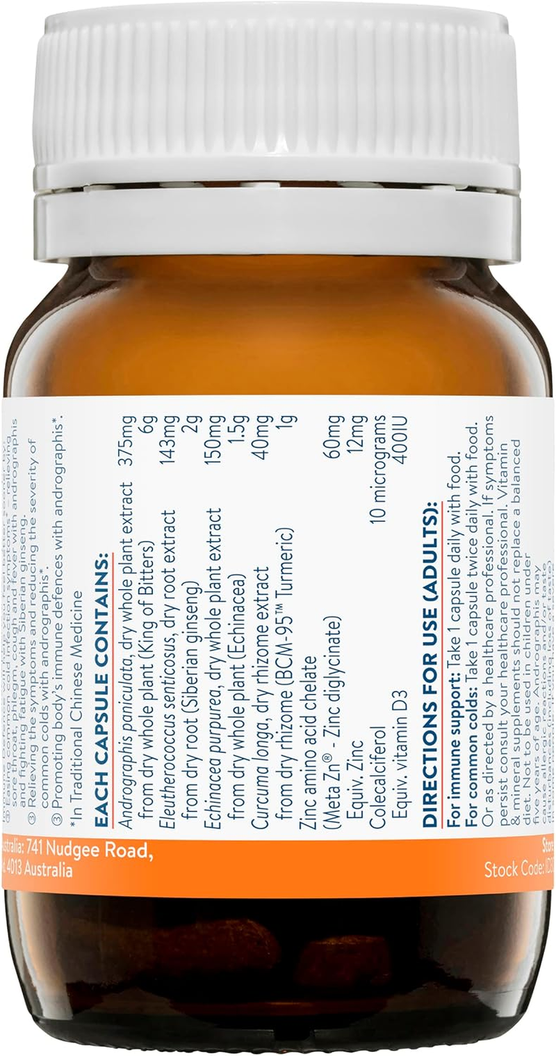 Ethical Nutrients Immune Defence - Relieves the 5 Symptoms of Common Colds & Supports Immunity - 30 Capsules image number 4