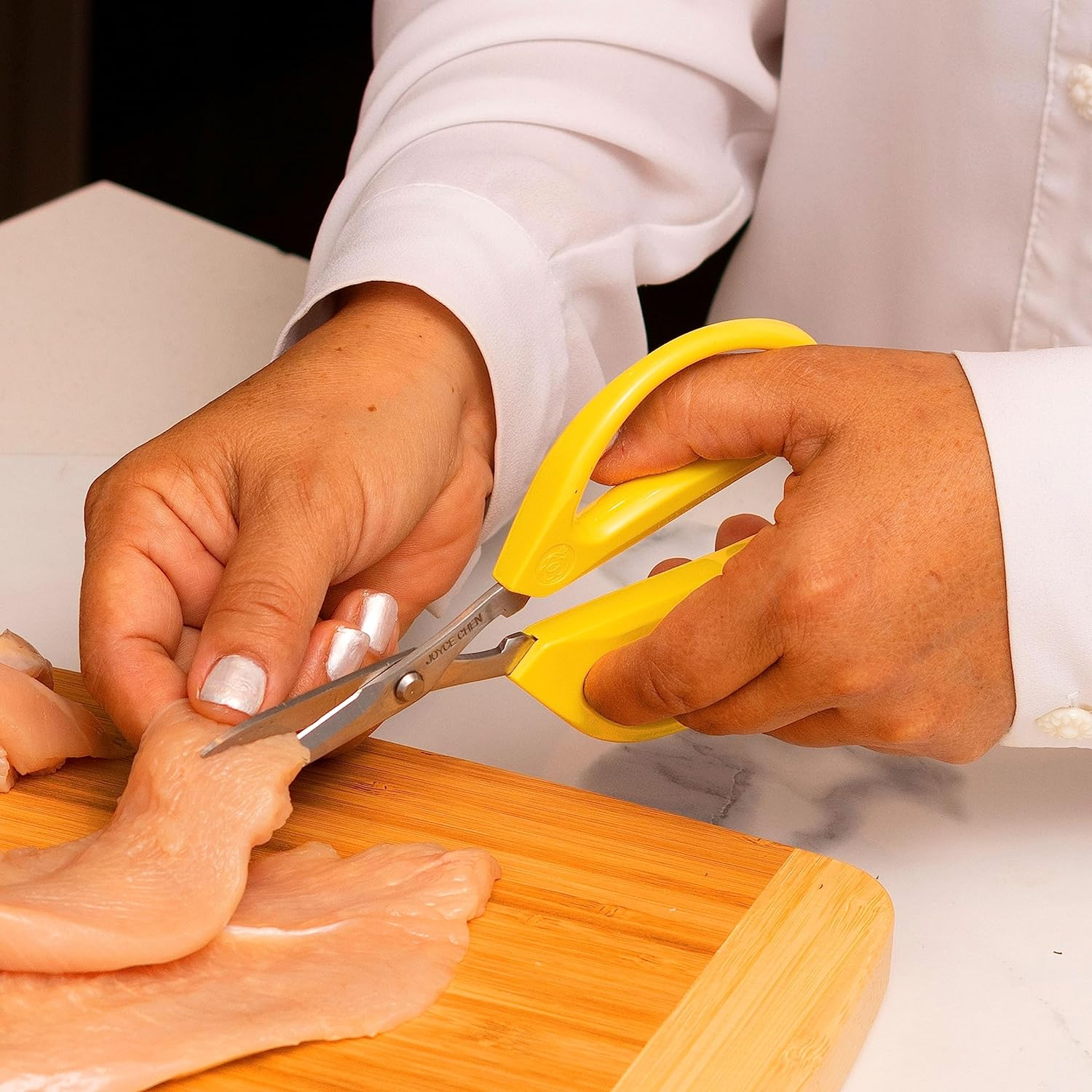 Joyce Chen Original Unlimited Kitchen Scissors All Purpose Kitchen Shears with Comfortable Handles, Yellow image number 1