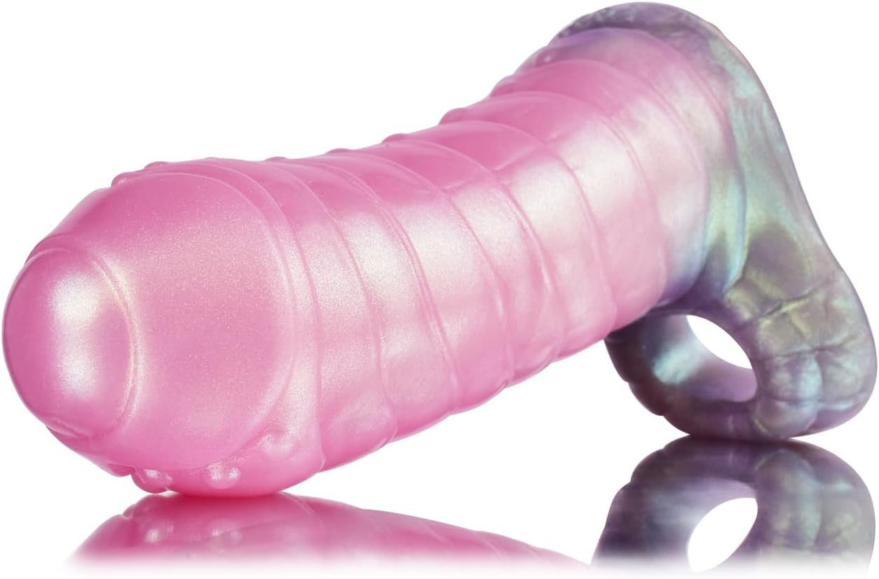 YOCY Uncut Style Erection Sheath for Couple Sex Life, Stretchable Girthy Penis Sleeve with Testicle Strap, Wearable Self Training Masturbation Handjob Sex Toy, Travel Friendly Add-On Sex Toy image number 6