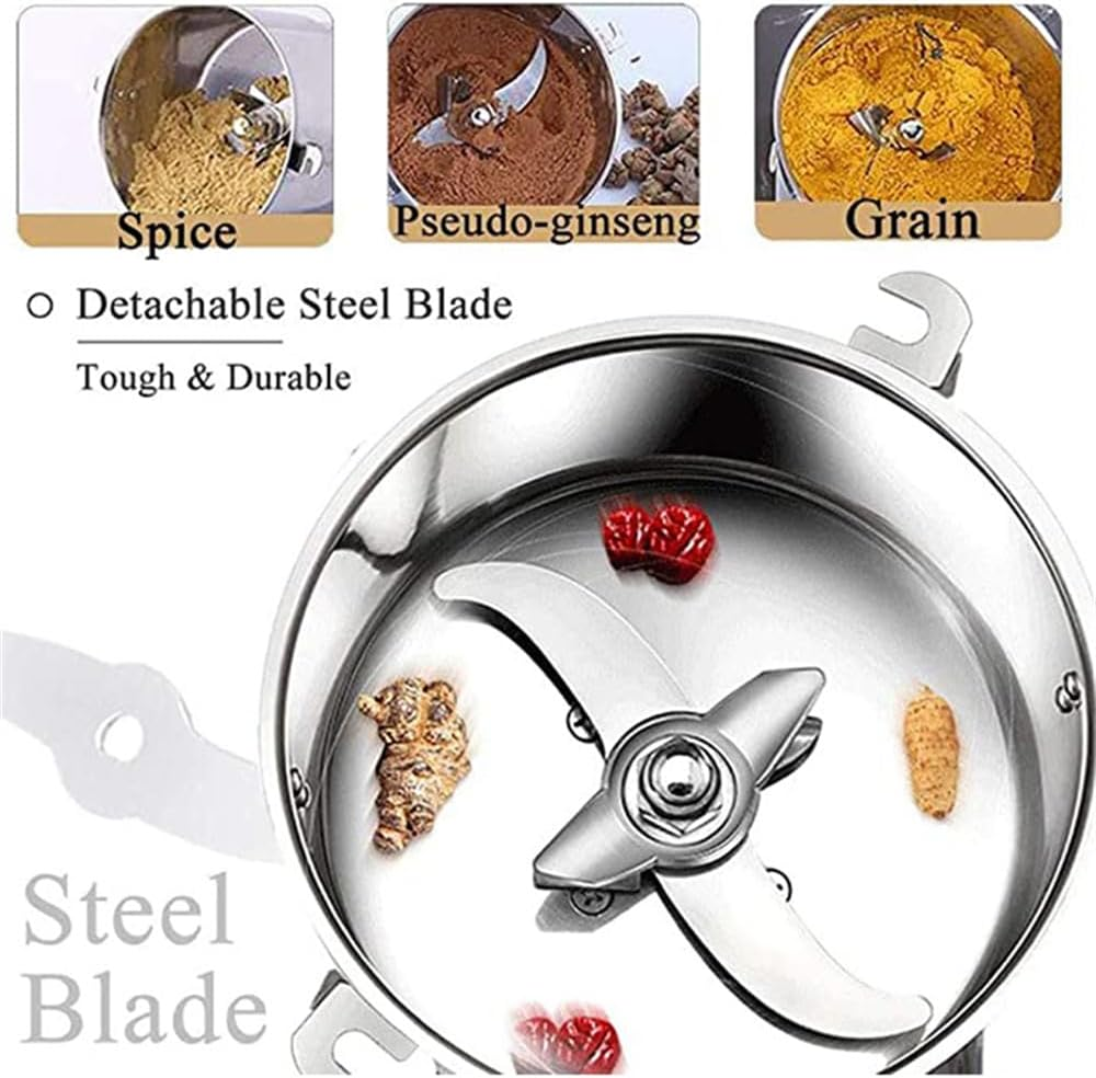 Electric Dry Food Grinder Machine Grains Spices Hebals Mill Cereal Grinding 800G