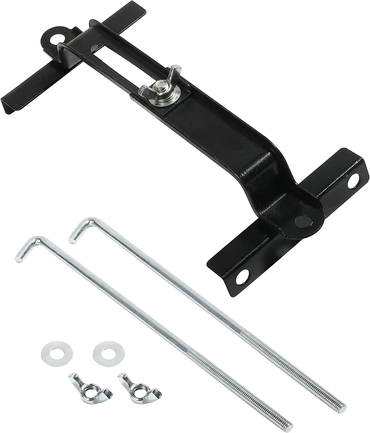 ESEWALAS Adjustable Battery Hold Down,Battery Tie down Kit,Universal Battery Crossbar with J Bolt Battery Hold down Bracket,Stainless Steel J Bolt Sets Car Battery Holder,Battery Tie down Holder image number 4