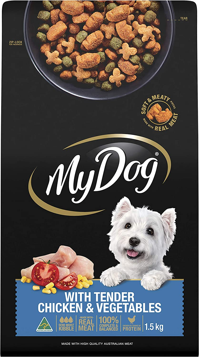 MY DOG Adult Dry Dog Food Tender Chicken & Vegetables 1.5Kg Bag, 4 Pack image number 5