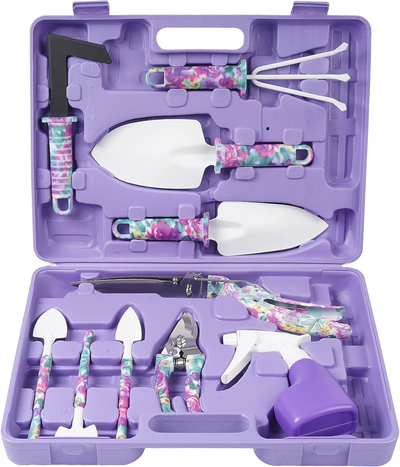 SELOOT Gardening Tools Set, 10 Piece Gardening Gifts Gardening Planting Gardening Tools Set Home Gardening Flowers Vegetables Potted Flowers Trim Loosing Planting Tools (10PCS) image number 2