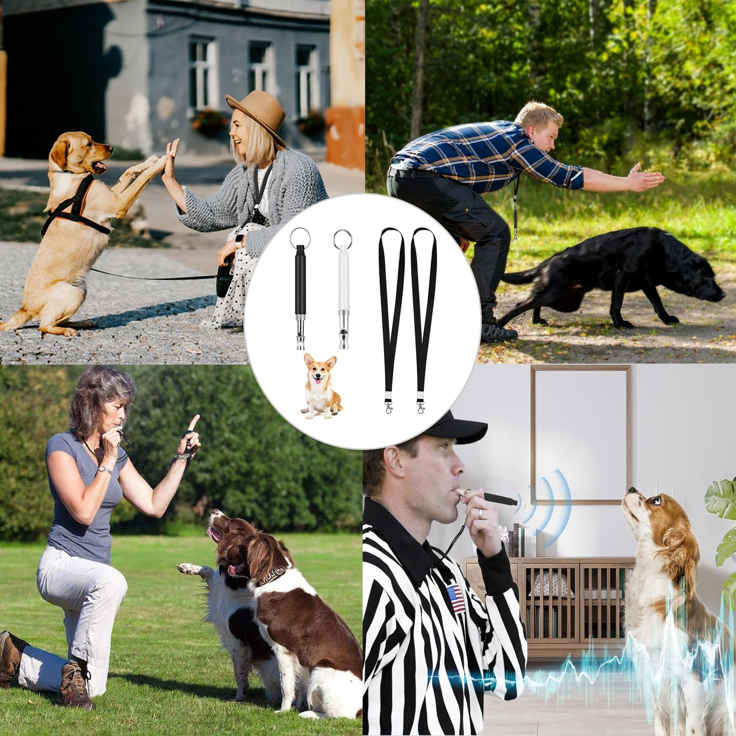 Yharnamite 2 Pcs Dog Whistles Ultrasonic Professional Training Whistles with Lanyard, Adjustable Ultrasonic Silent Dog Whistles, Recall Pet Training Whistles for Dog Training and Behavior Aid (A) - B image number 6