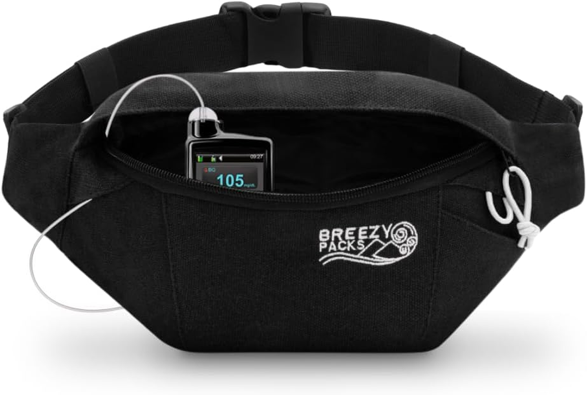 Insulin Cooler Travel Case | Epipen Carry Case | Insulin Travel Case Tsa-Approved | Self-Recharge, No Electricity or Refrigeration | Breezypacks | Keep Medicine at Room Temp. | Breezy Belt (Navy)