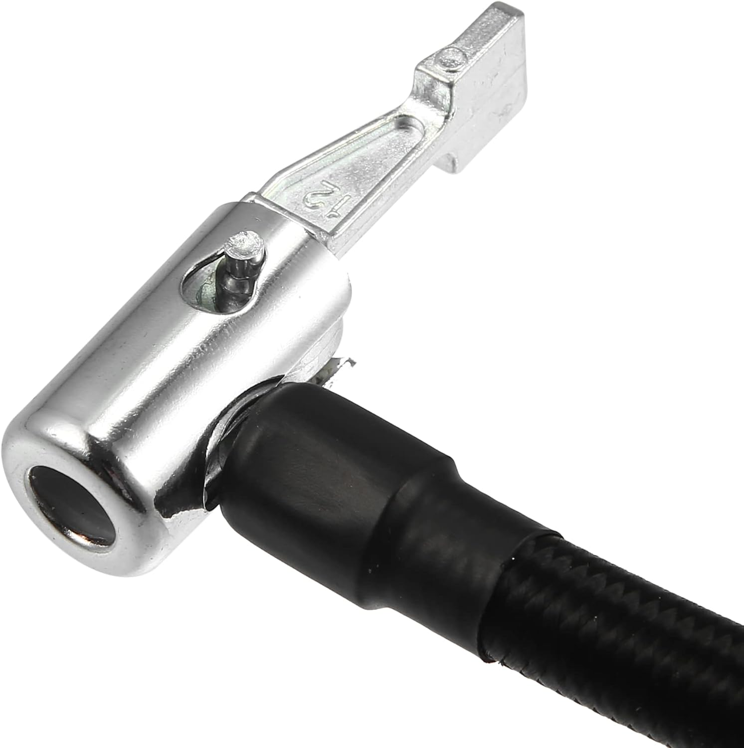 X AUTOHAUX 80Cm Tire Inflator Extension Hose with Metal Lock Chuck Adapter Convert to Lock on Connection Air Pump Tube Tire Valve Connection Pipe for Car Truck Bike MTB Nylon Zinc Alloy image number 3