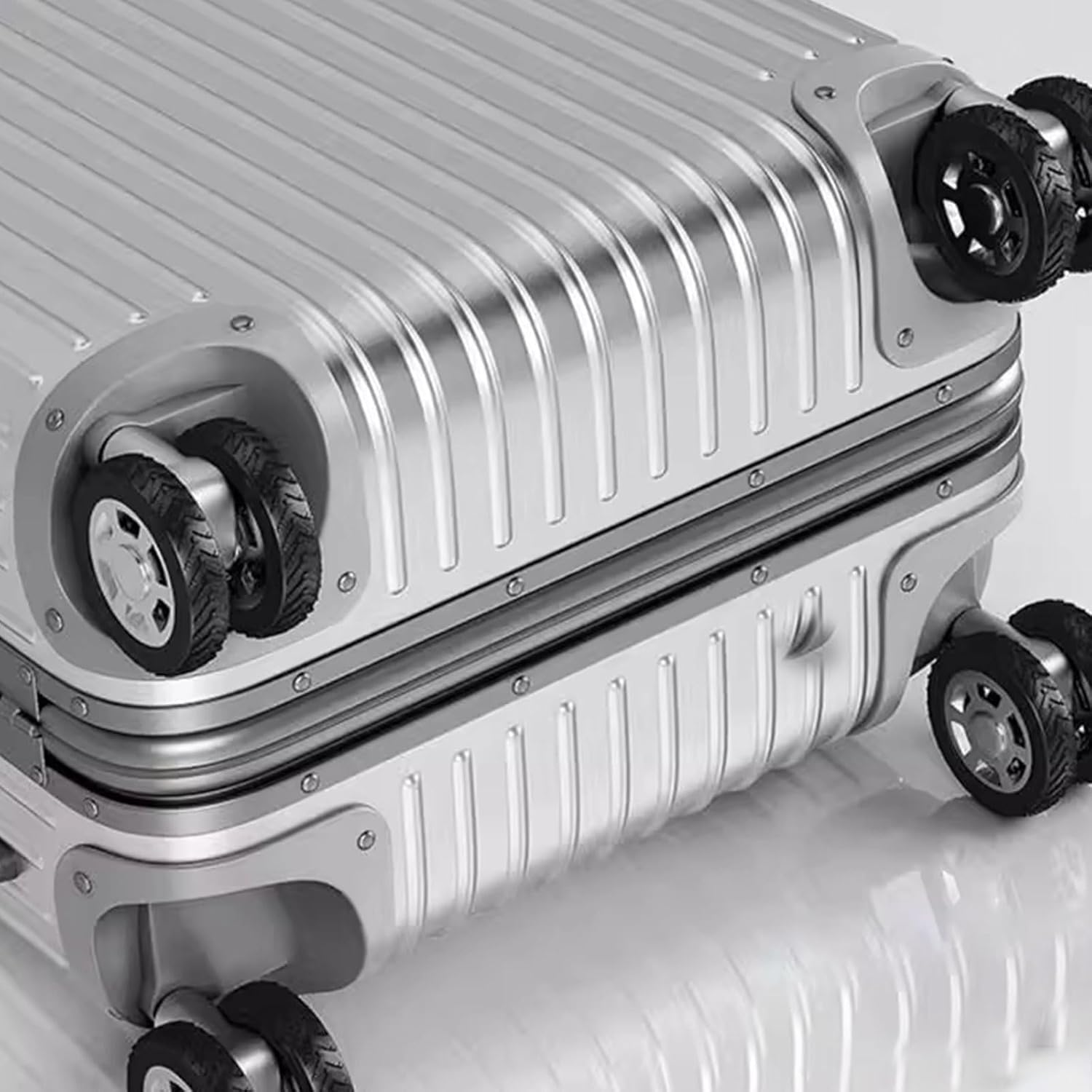 BGENHPON Luggage Wheels Cover Dustproof Anti-Noise Shock Absorption Universal Silicone Protector for Travel Suitcase 8Pcs Black