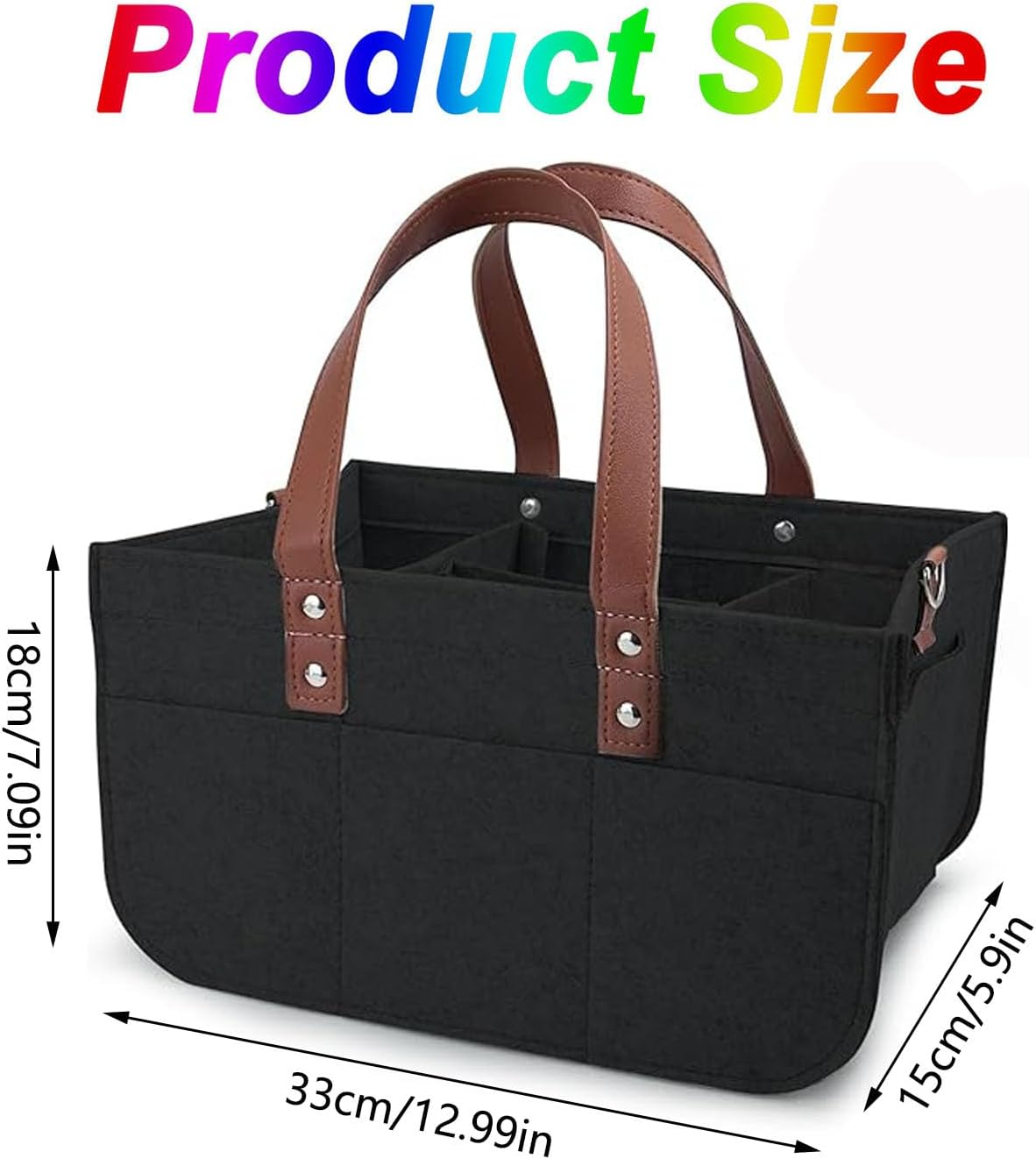 Mtxorvix Baby Diaper Caddy Organizer, Large Capacity Baby Diaper Caddy Organizer, Luxury Diaper Organizer, Portable Nursery Essentials Storage Diaper Caddy for Newborn Boy and Girl (Grey) - Grey image number 3