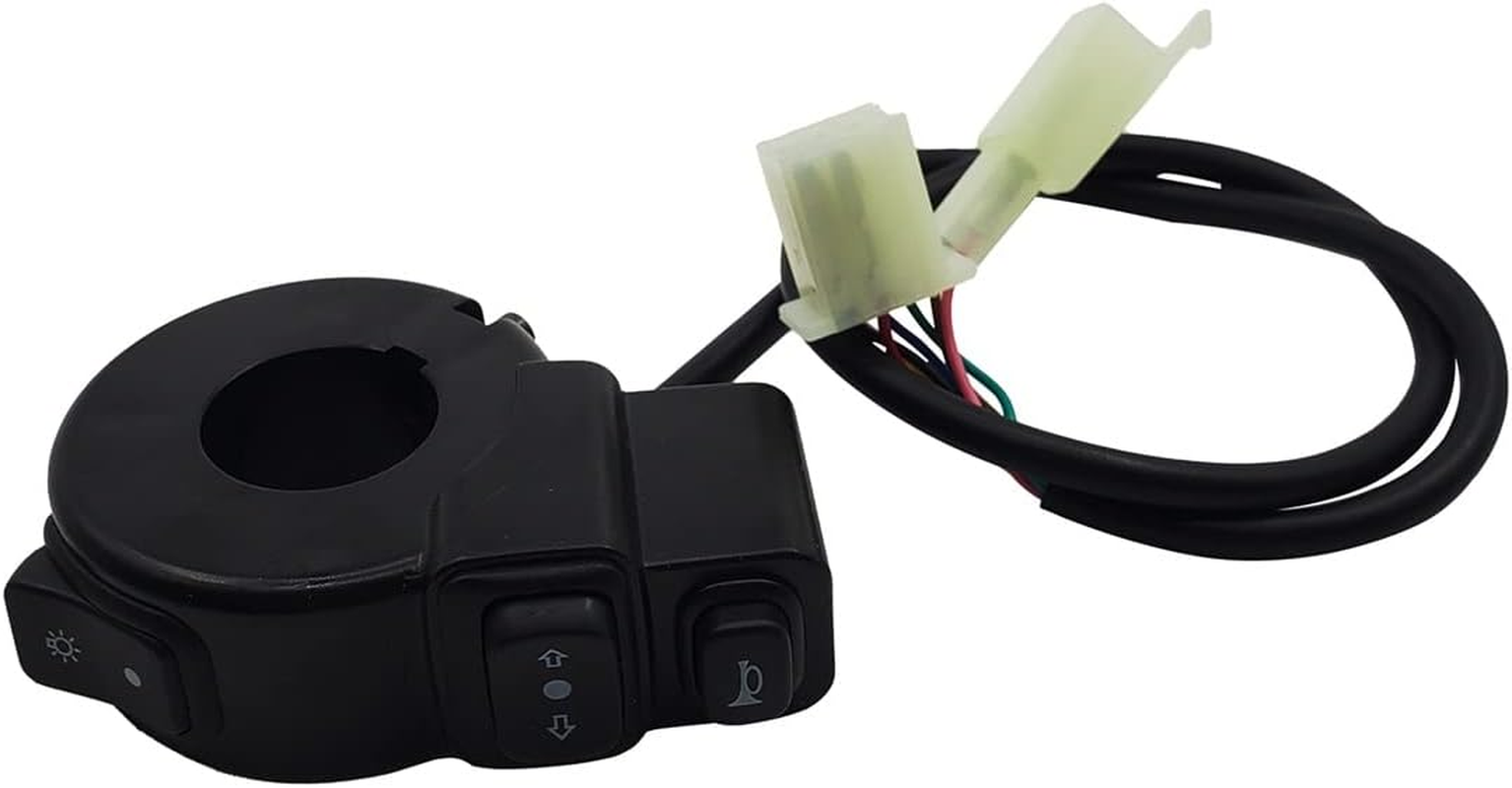 Brake Fog Light Switch for 22Mm Dia Handlebars Motorbike 3 In1 Motorcycle Switch Electric Bike Scooter ATV Quad Light Turn Signal Horn On/Off Button image number 4