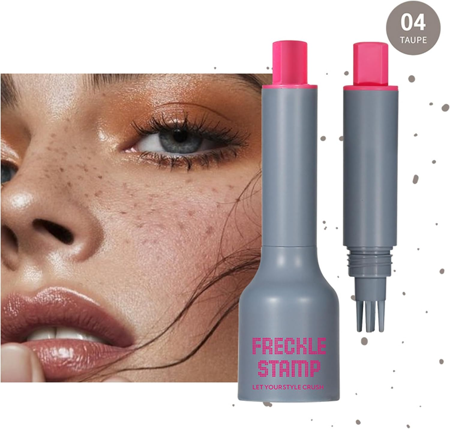 Erinde Faux Freckle Stamp, Waterproof Freckle Pen Makeup, Long Lasting Natural Fake Freckles Stamp, Lifelike Magic Freckles Pen for Face, Sweatproof Matte Makeup for Women Men 04# - 01 image number 7