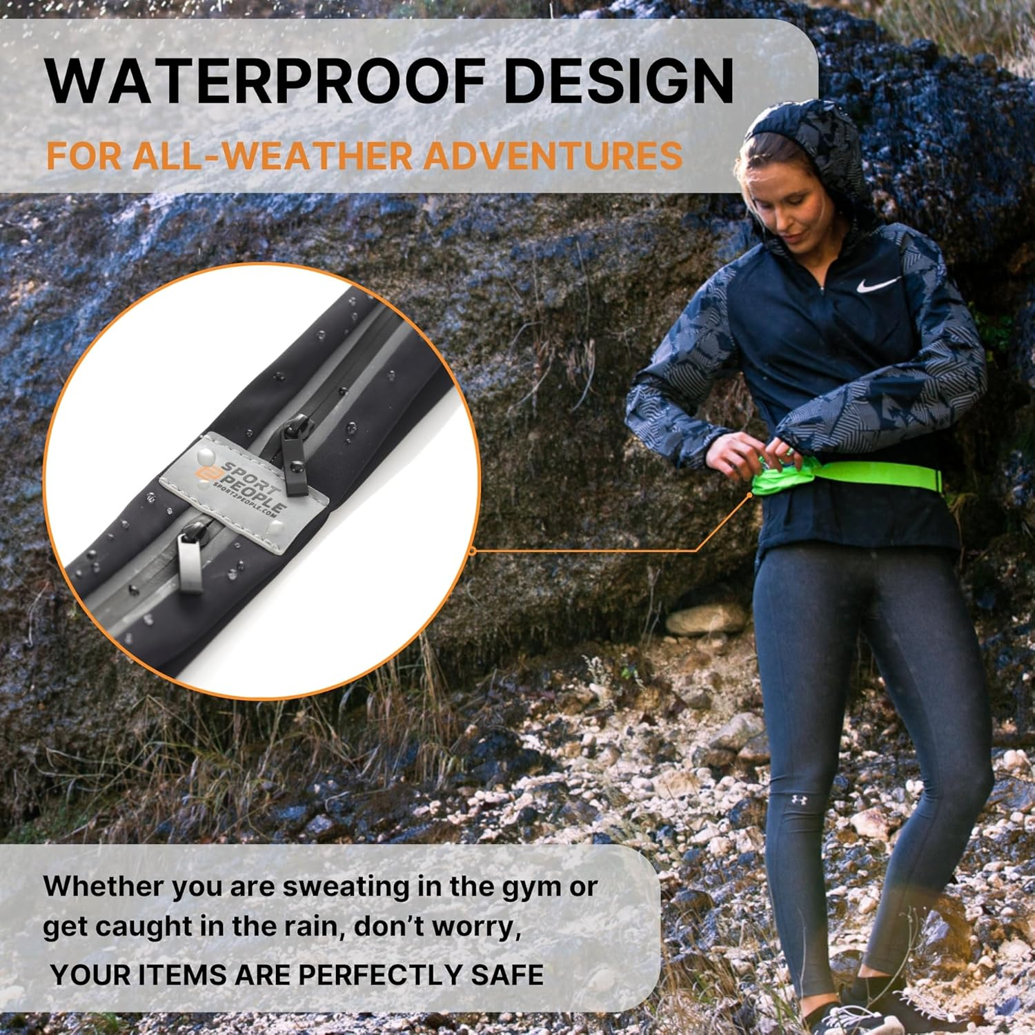 Water-Resistant Running Belt for Men and Women, Running Fanny Pack for Hands-Free Workout, Phone Holder for Running, Freerunning Reflective Waist Pack, Money Belt