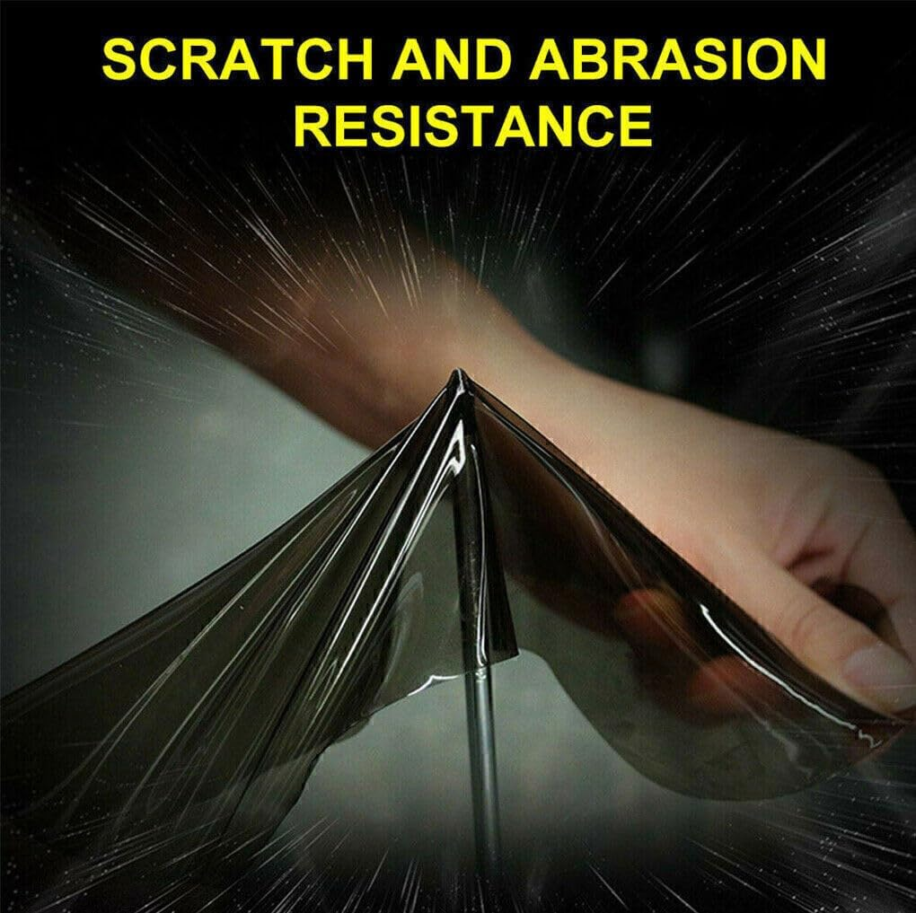 30CM X 200CM Dark Smoke Black Tint Film Forheadlights Taillights, Self Adhesive Car Vinyl Wrap Film Cover Sheet Roll, Car Accessories image number 5