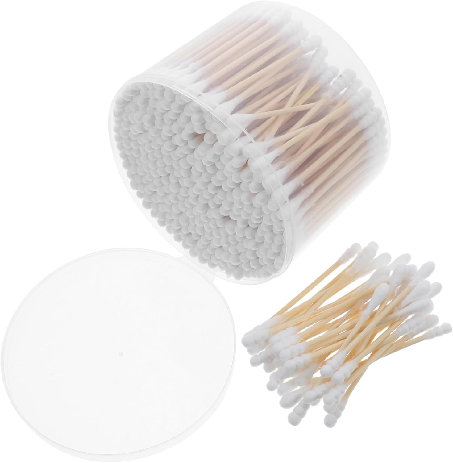 500Pcs Double-Ended Cotton Swabs Wooden Sticks for Baby Ear Cleaning and PET Cleaning Soft Tips Portable for Travel and Bathroom Use image number 6
