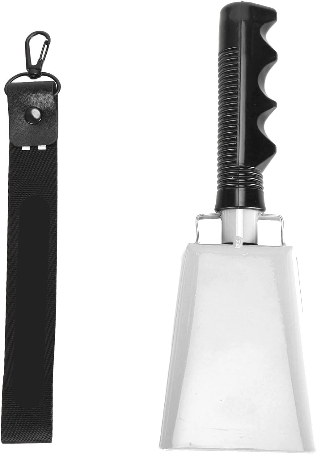 Tihebeyan 9 Inch Cowbell with Handle,Cheering Bell for Sporting Events,Cow Bell Loud Noise Maker Hand,Loud Alarm for Football Games, Concert, Farm Hand Chimes (Black)