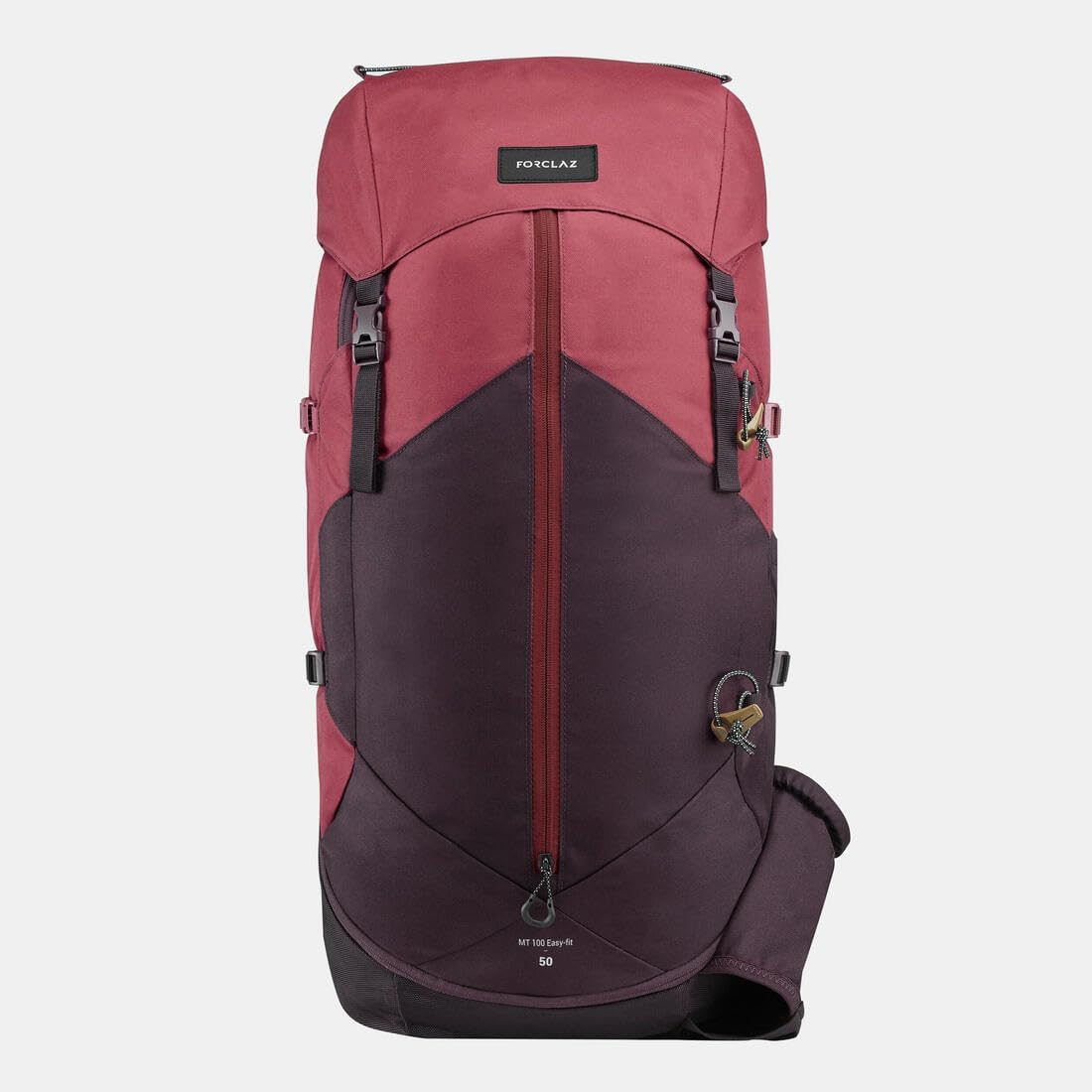 Decathlon Forclaz Trek 100 Easyfit Mountain Trekking Backpack, 50 Litres Capacity, Deep Chocolate Truffle image number 1