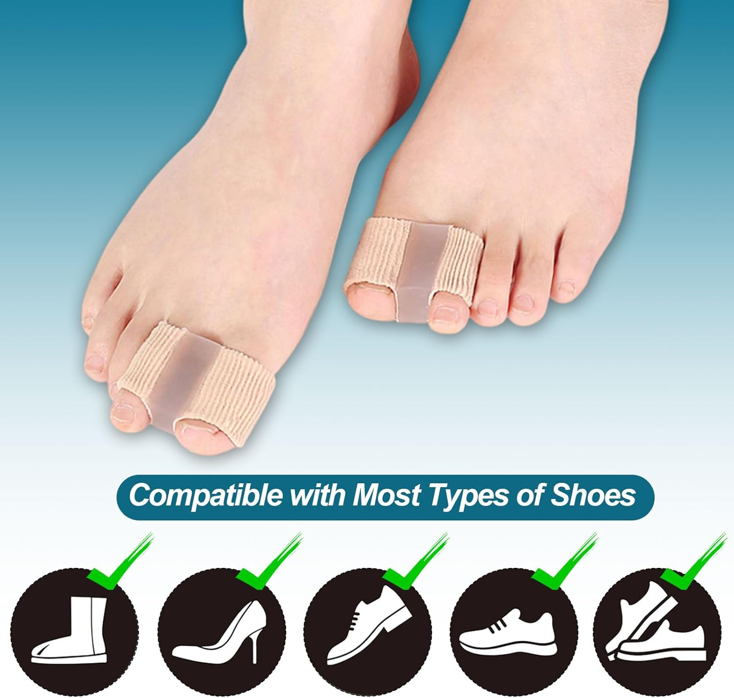 6 Pack Toe Separators, Bunion Corrector for Women Men, Hammer Big Toe Straightener for Overlapping Breathable and Bunion Pain Relief