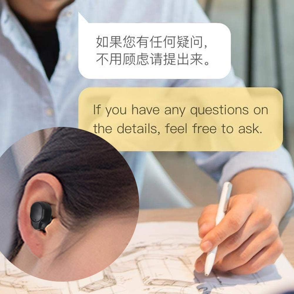 VBESTLIFE Wireless Bluetooth 33 Voice Translator Earbuds, Smart Instant Translation Single Ear Headset with Charging Case