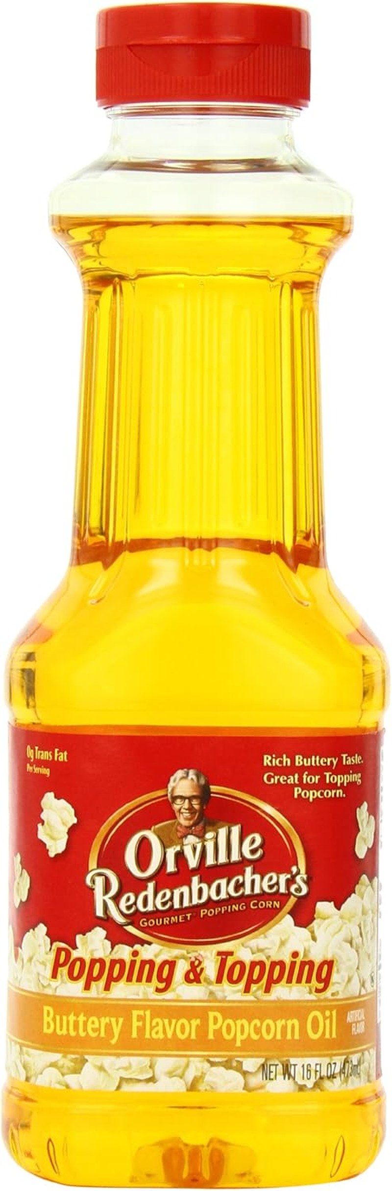 Orville Redenbacher'S Popping & Topping Buttery Flavored Oil, Keto Friendly, 16 Fl Oz (Pack of 6) image number 1