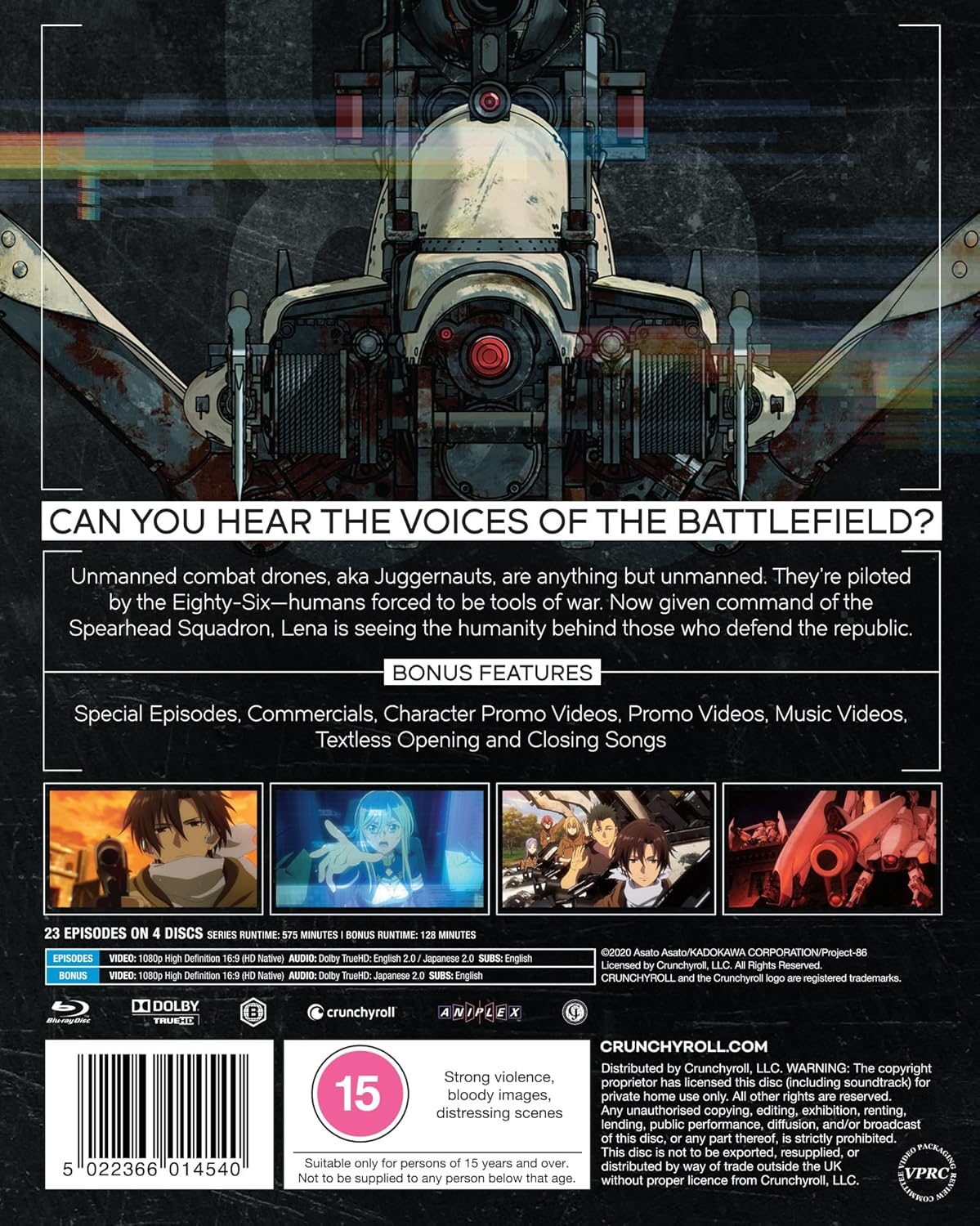 86 EIGHTY-SIX - the Complete Season [Blu-Ray] [Region a & B] image number 2