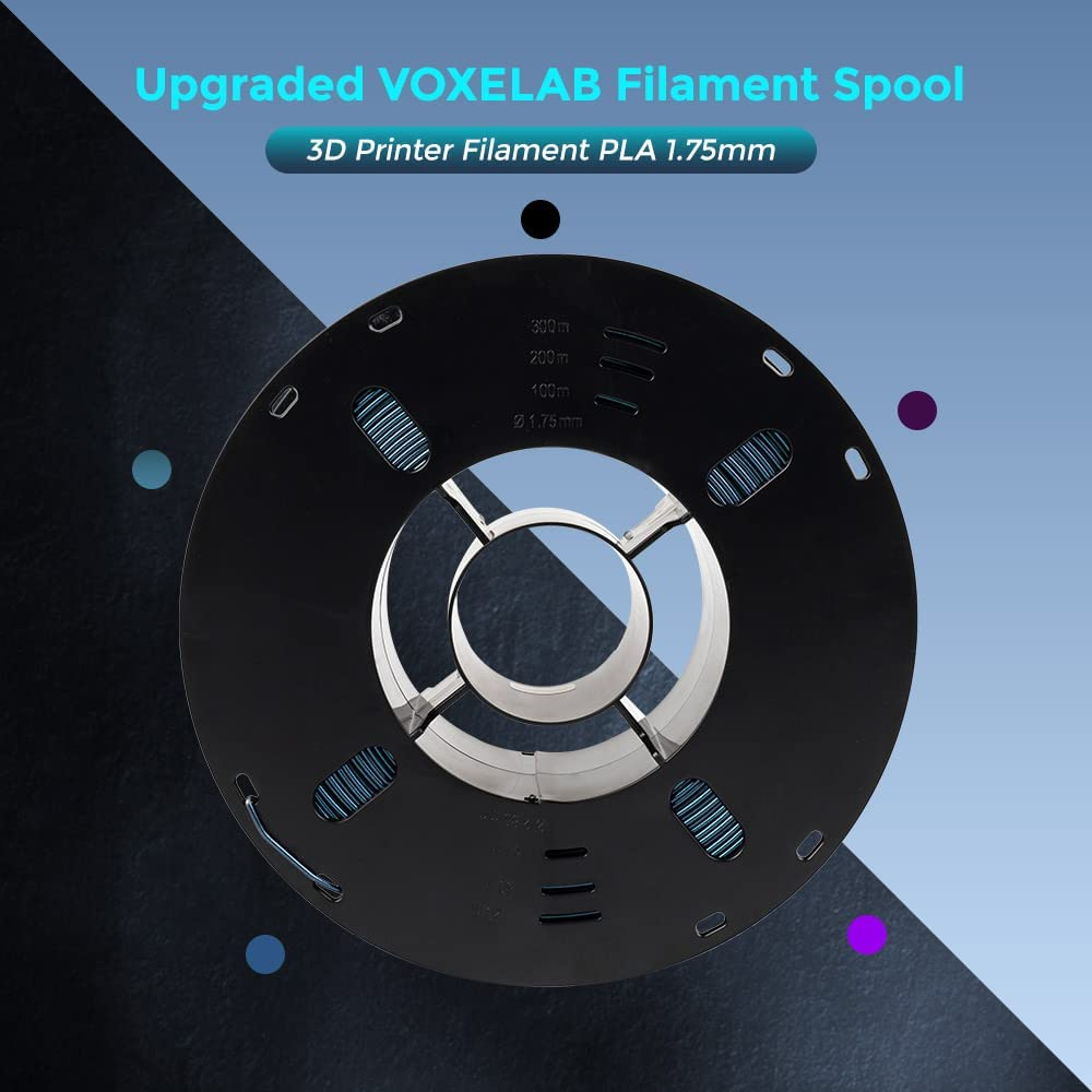 VOXELAB 3D Printer Filament, 1.75Mm PLA Multicolor Filament, Dimensional Accuracy +/- 0.02 Mm, 3D Printing Material 1Kg/ Spool, Compatible with FDM 3D Printer (Burnt Titanium)