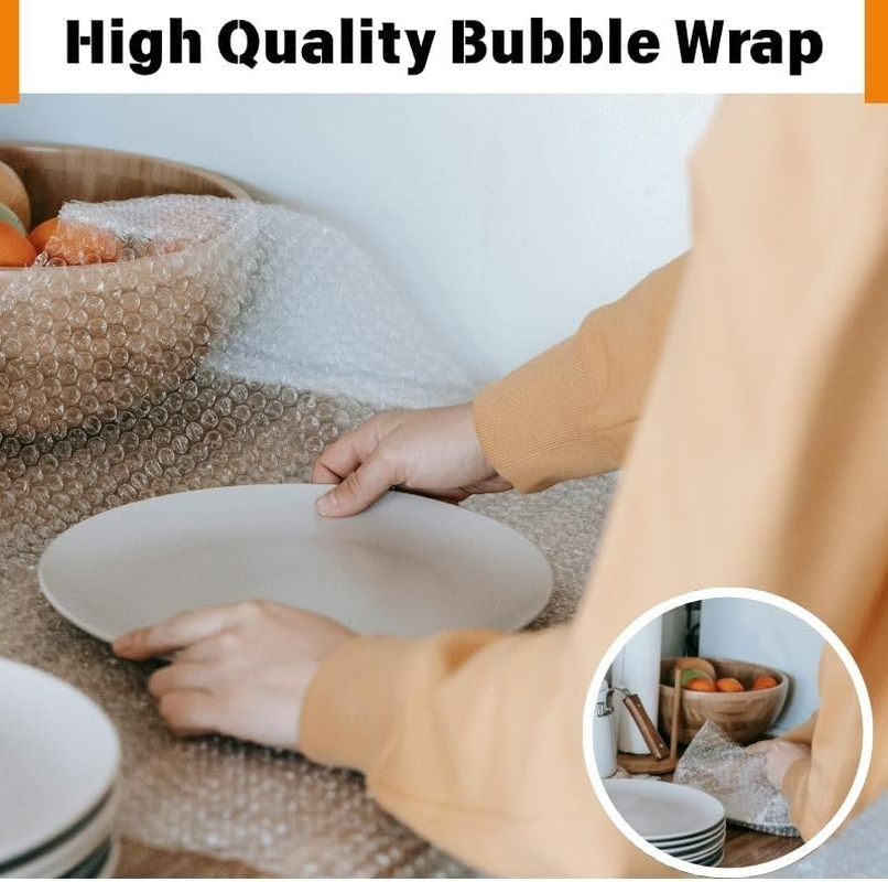 30CM X 10M Bubble Packing Wrap Roll - Heavy Duty Perforated Packing Wrap for Shipping, Moving & Fragile Items | Tear-Resistant, Moisture-Proof - 2 Pack image number 1