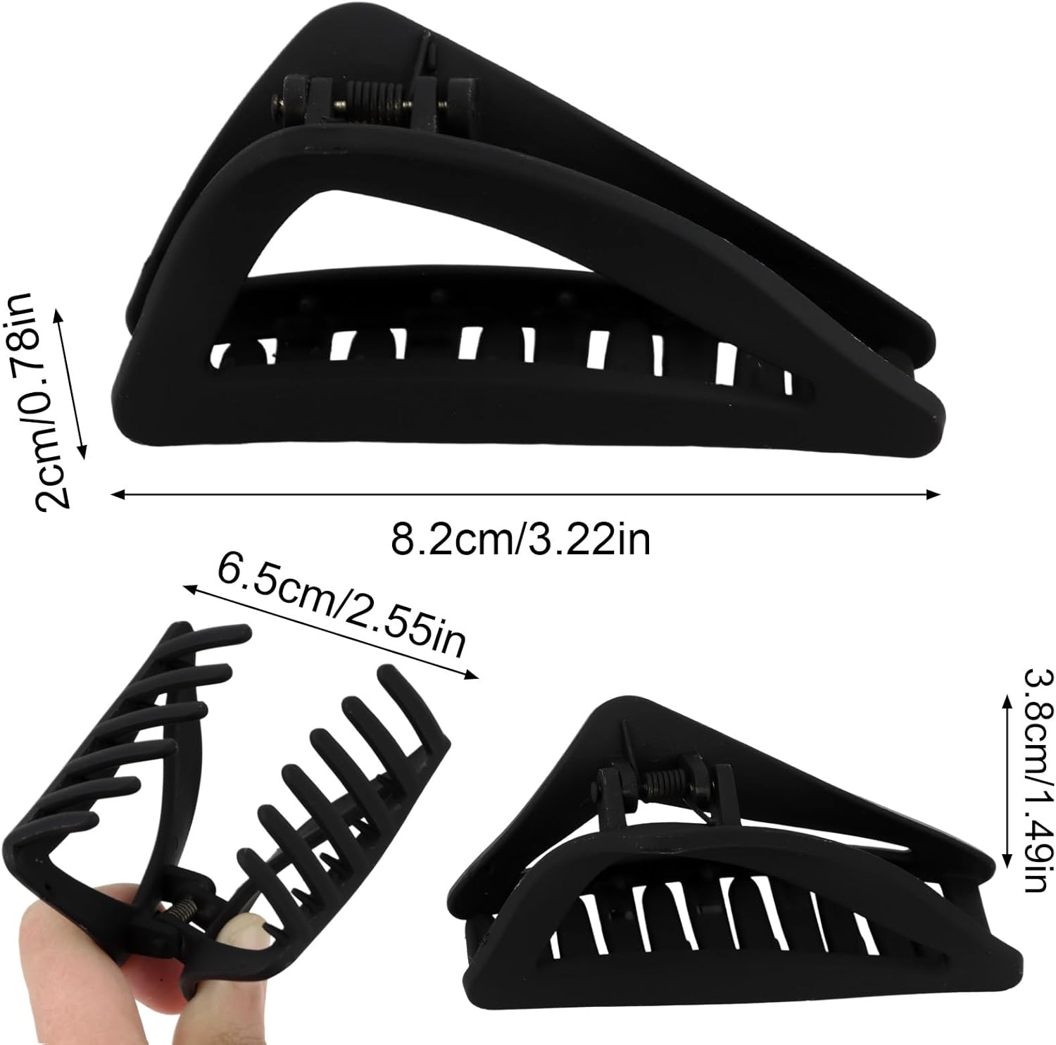 Pruadeor Pack of 6 Women'S Large Hair Clips Hair Clips Hair Accessories image number 4