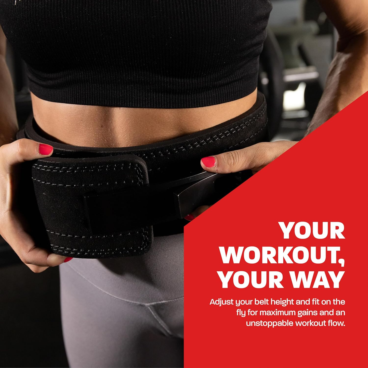 Hawk Sports Lever Belt Black Genuine Leather Powerlifting Men & Women Power Lifting 10Mm Weightlifting Belt!