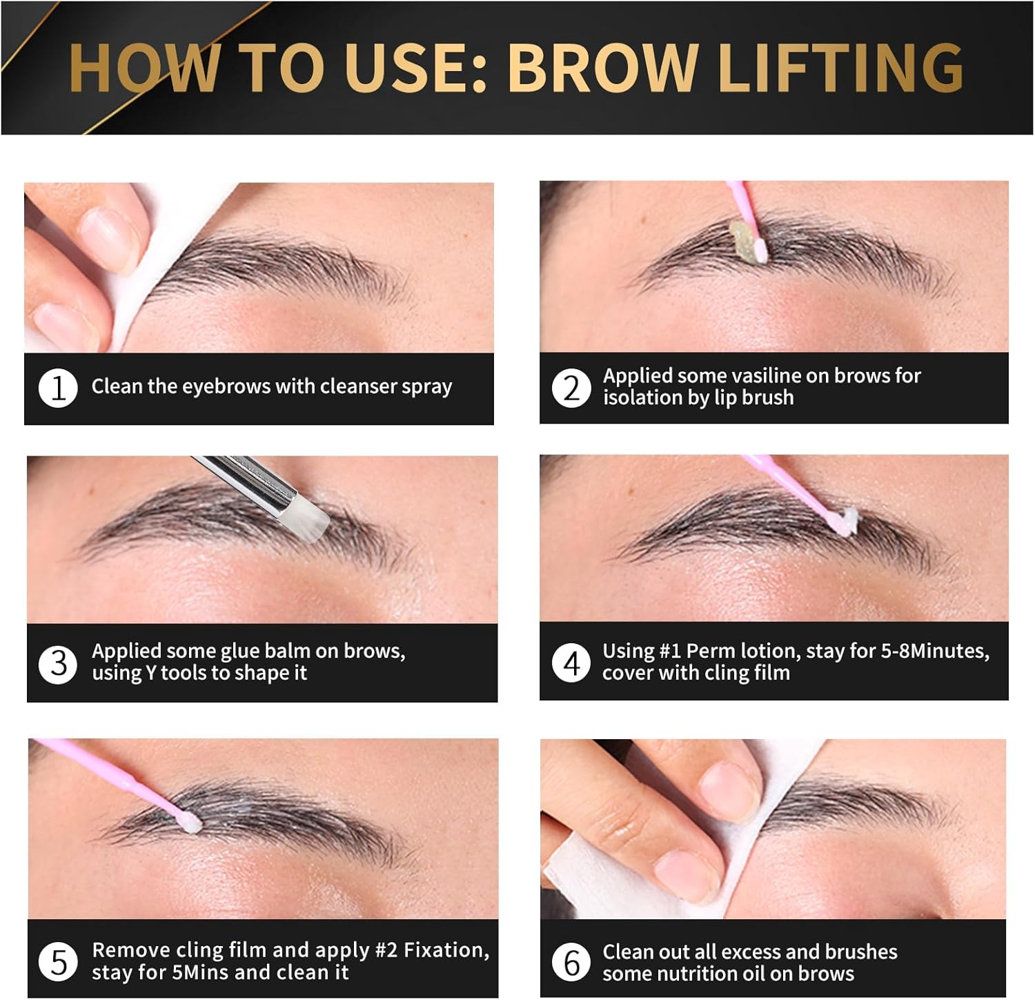 Lash Lift Kit by DONG RHYME - Professional Eyelash Perm Kit Sturdy Result, Small Disposable Packages Eyelash Lift Kit with Harmless Ingredients, Newbie Friendly Brow Lamination Kit at Home Use image number 5